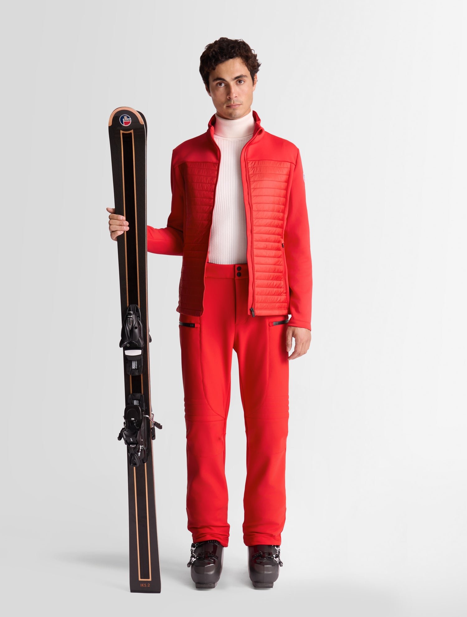 Veste légère aspon col montant coupe ajustée FUSALP Rouge