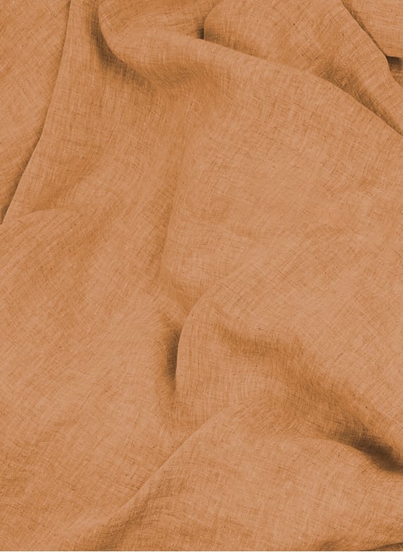 Drap housse en lin lavé | Marron by AU PRINTEMPS PARIS Drap housse en lin lavé Marron