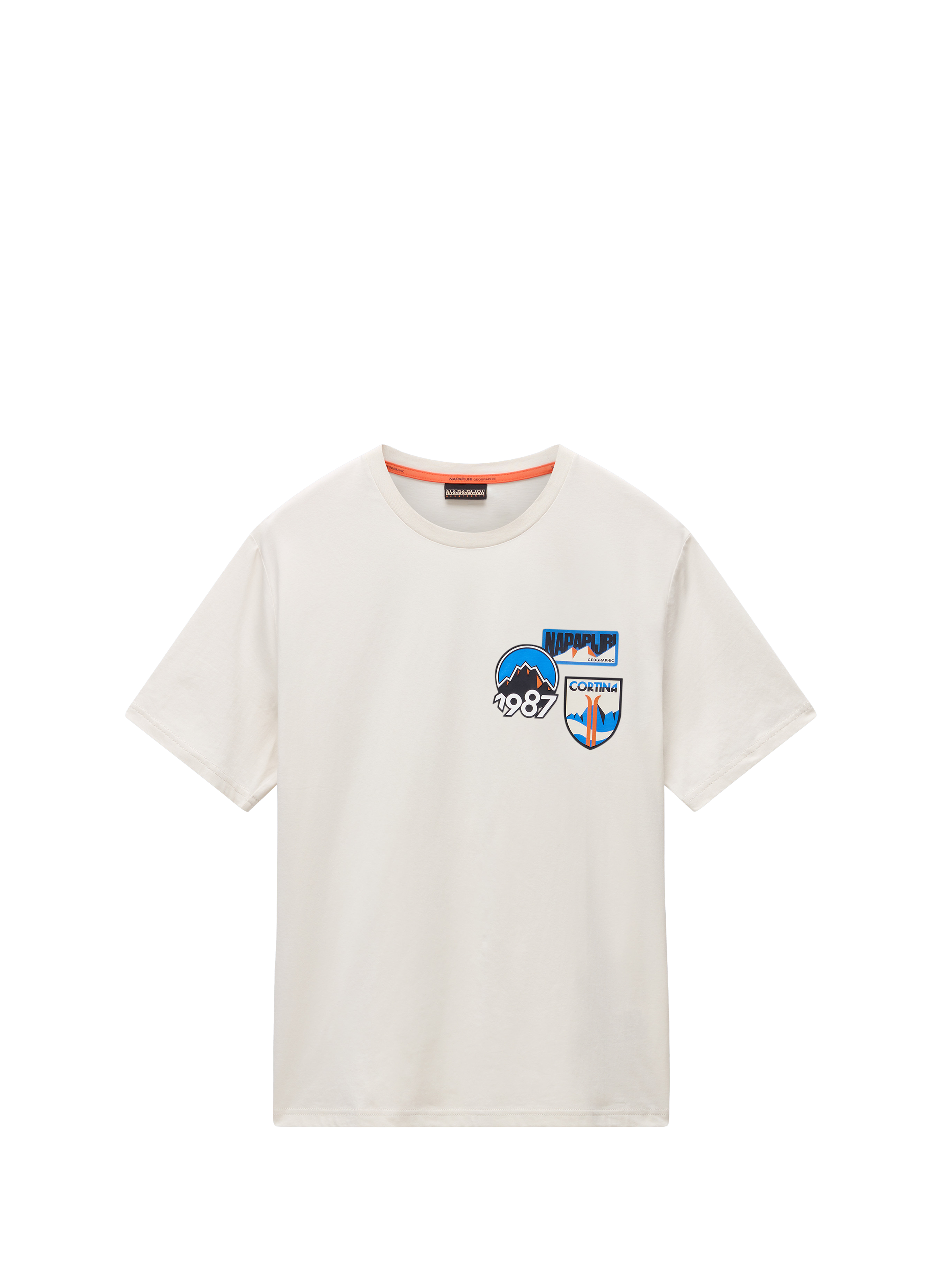 Oversized Printed T-shirt NAPAPIJRI Beige