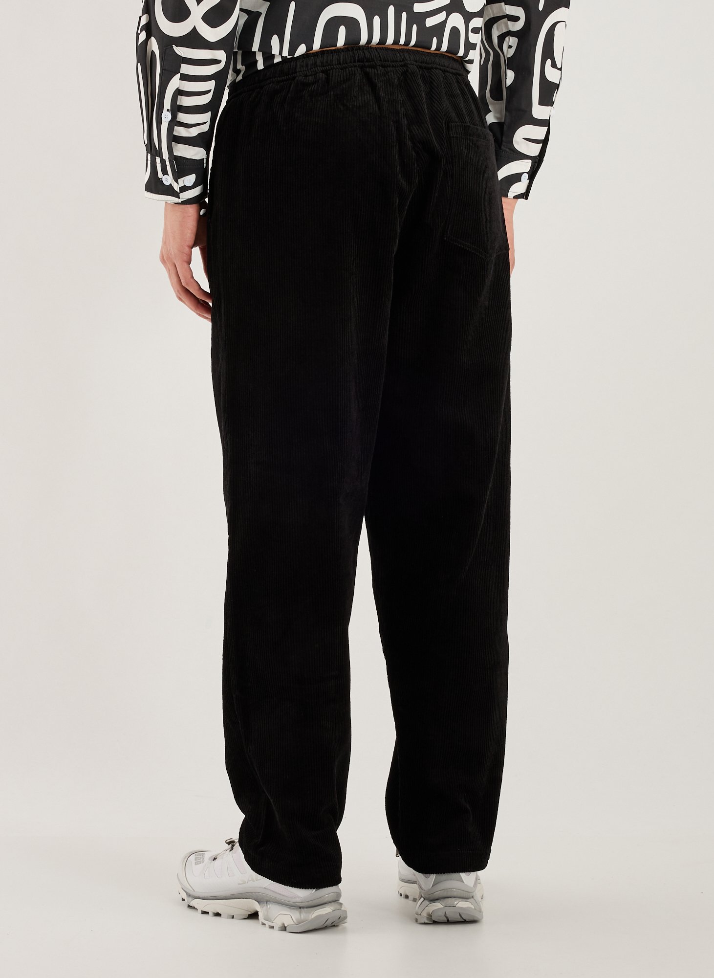 Cotton blend straight trousers HELAS CAPS Black