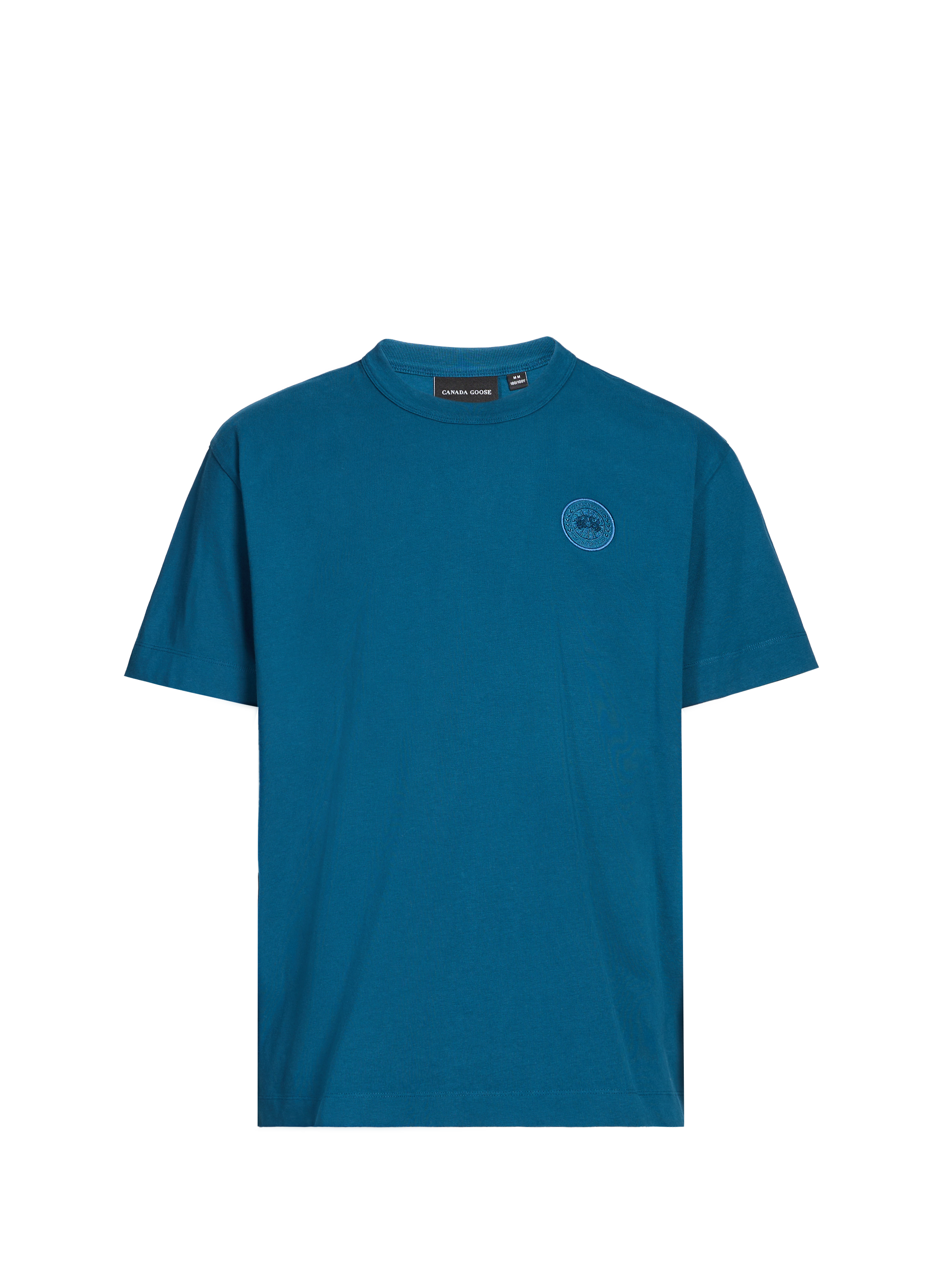 CANADA GOOSE Cotton round-neck T-shirt Blue