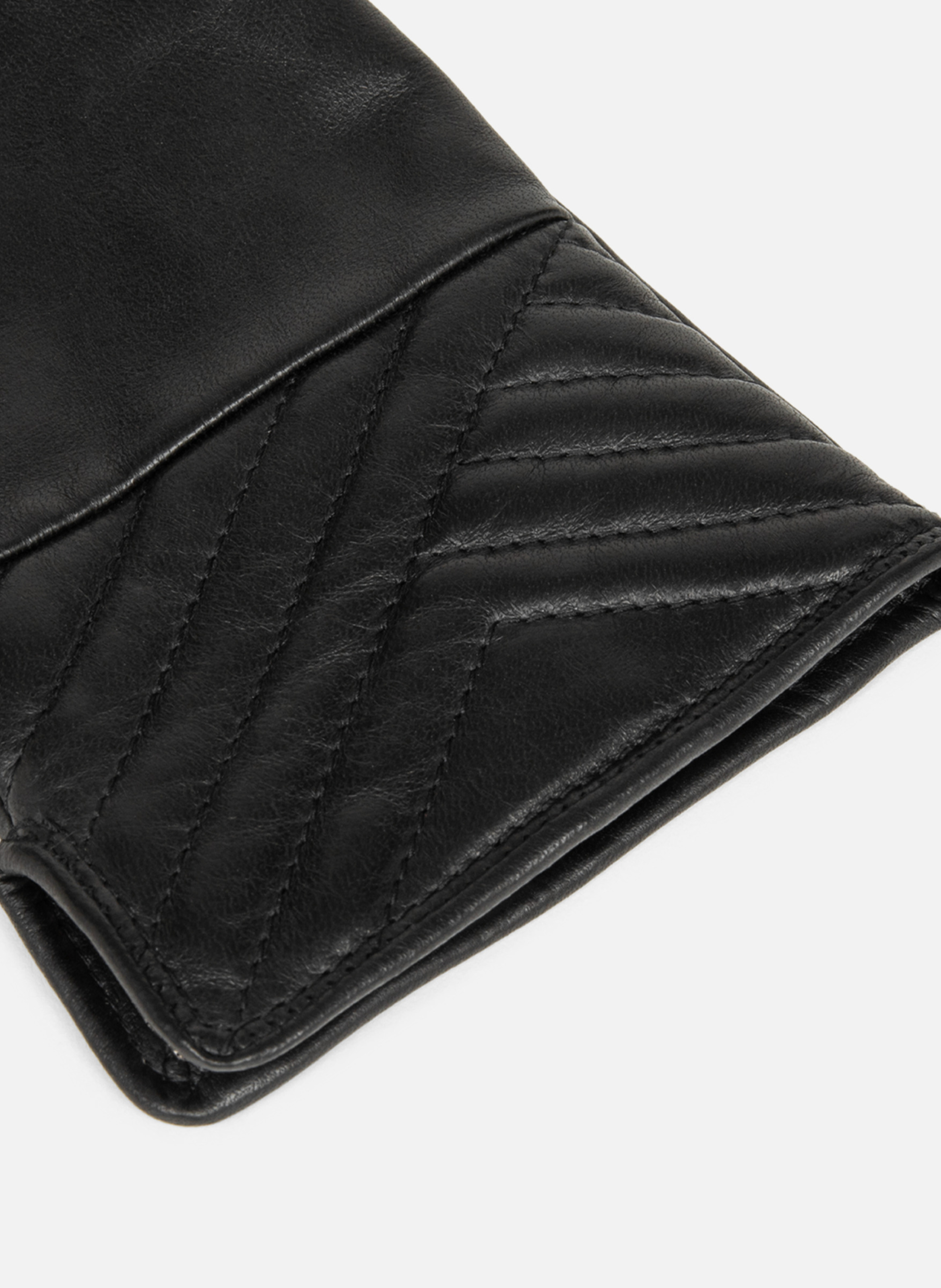 Gants en cuir d'agneau lisse LANCASTER Noir