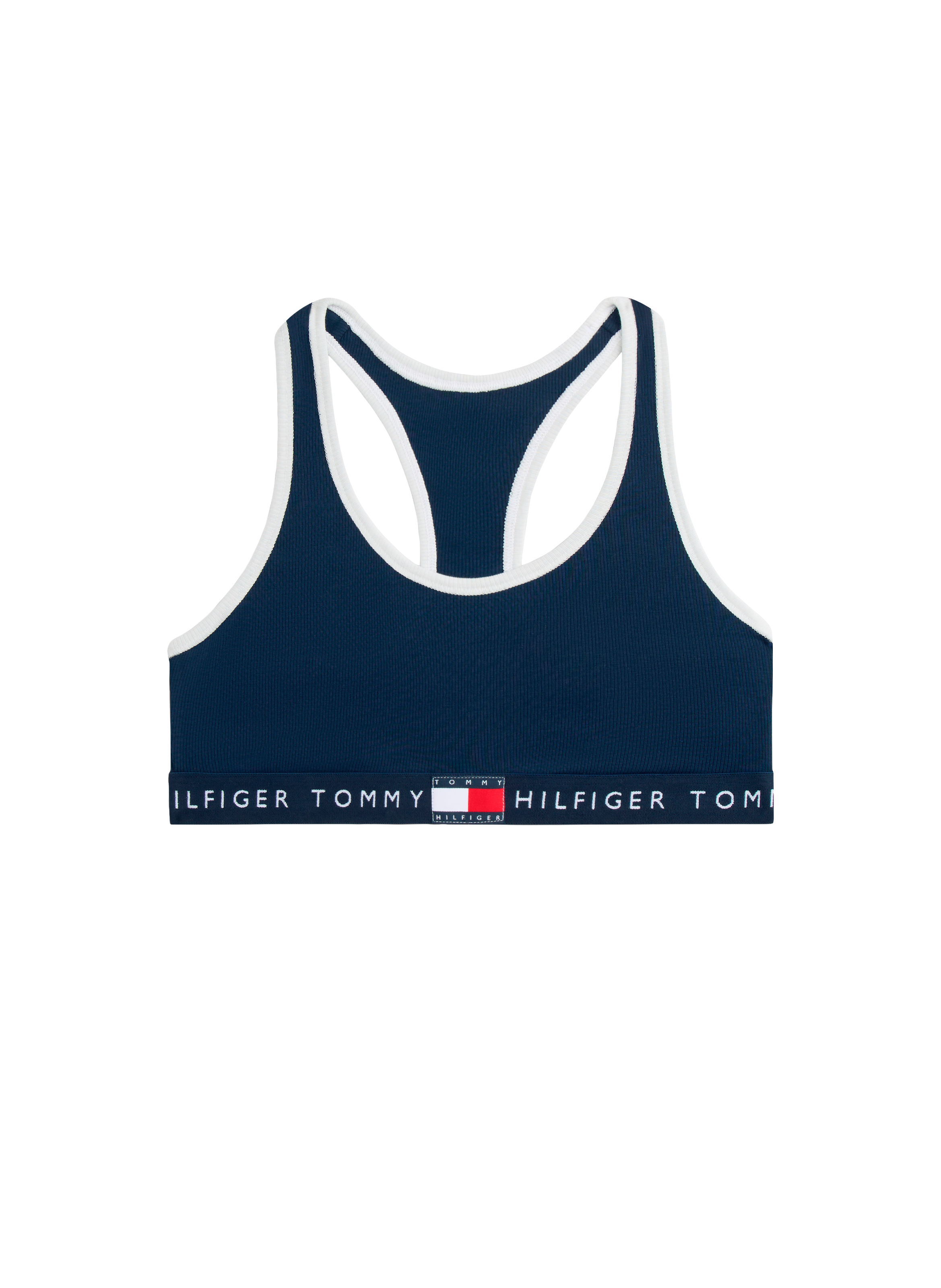 Bralette Heritage mit Racerback und Logo. TOMMY HILFIGER Blau