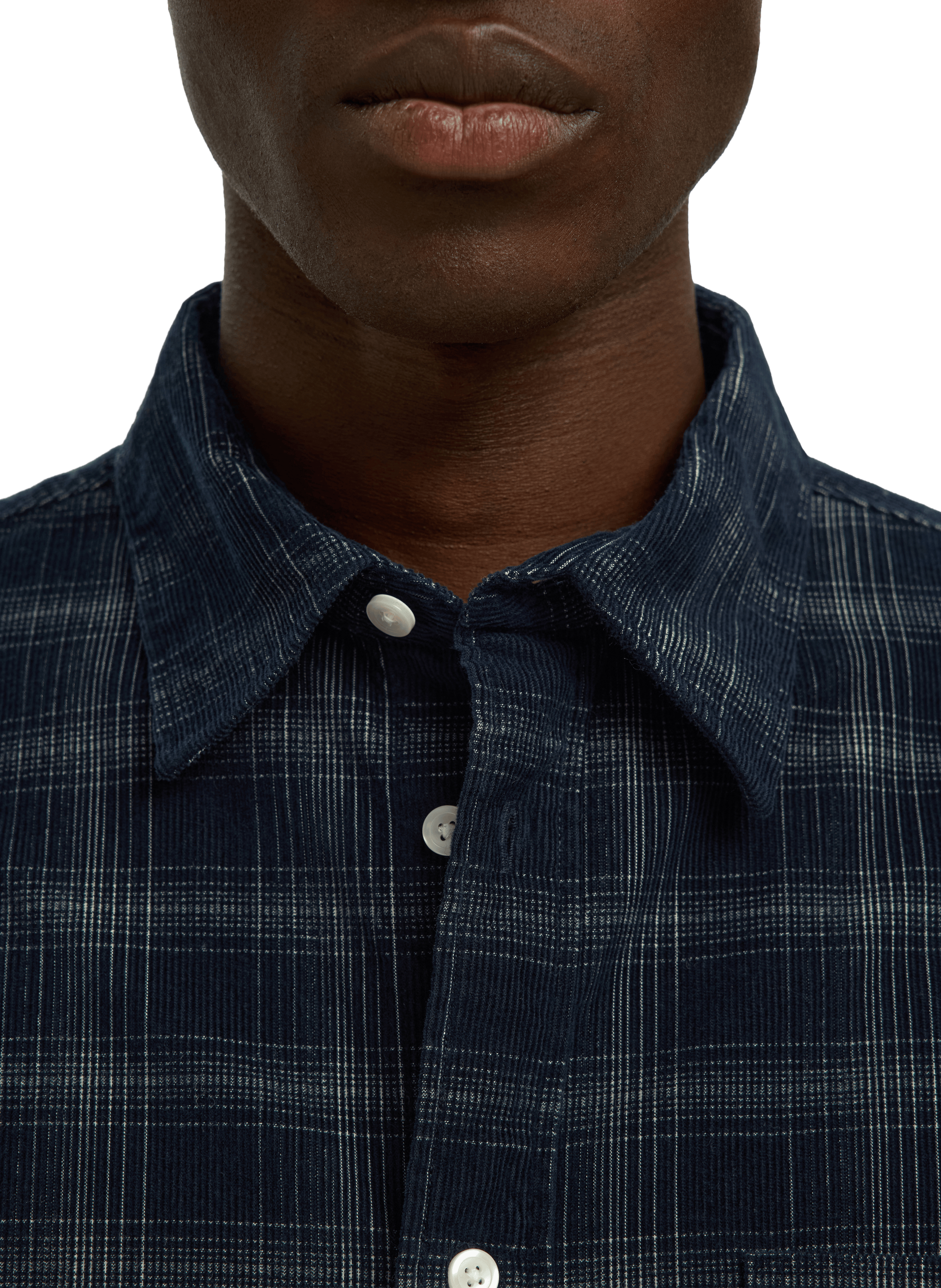 Classic checkered cotton shirt SELECTED Blue