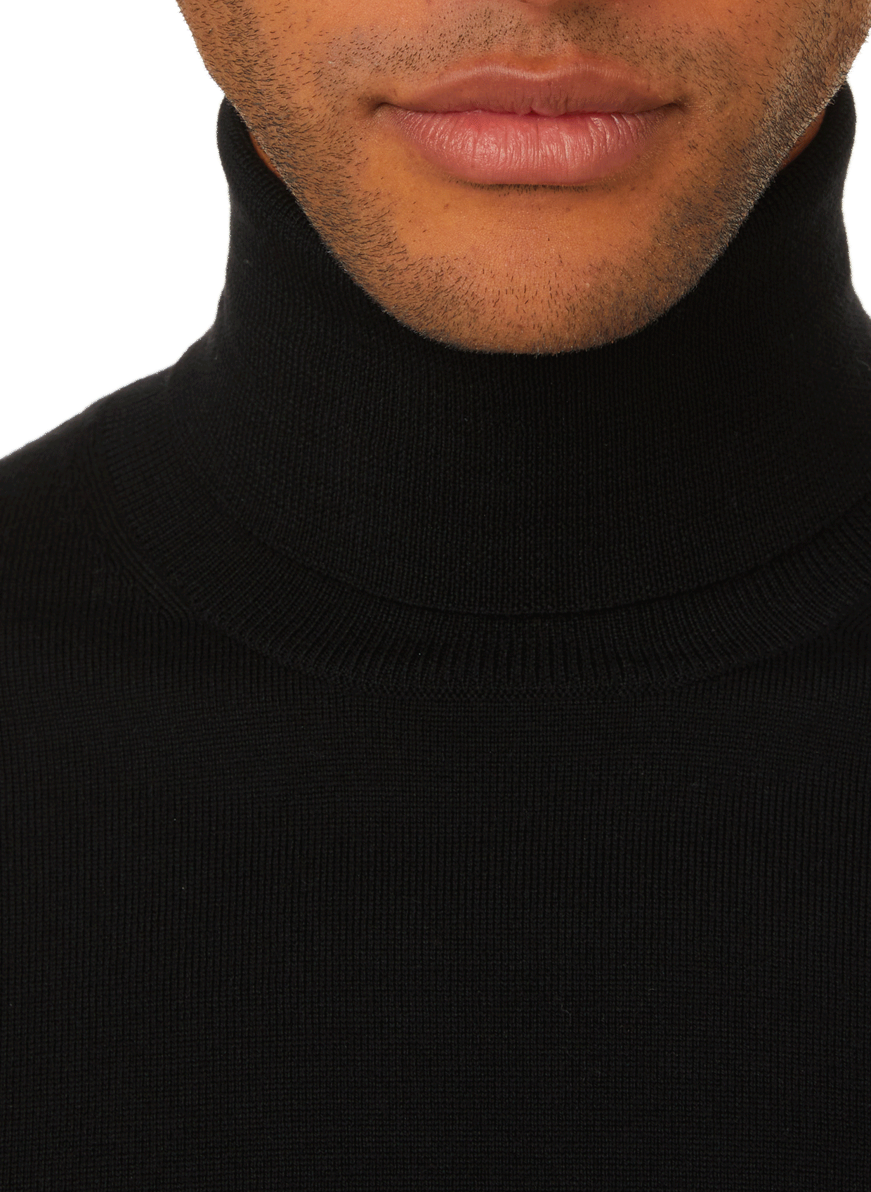 Merino wool turtleneck jumper SAISON 1865 Black