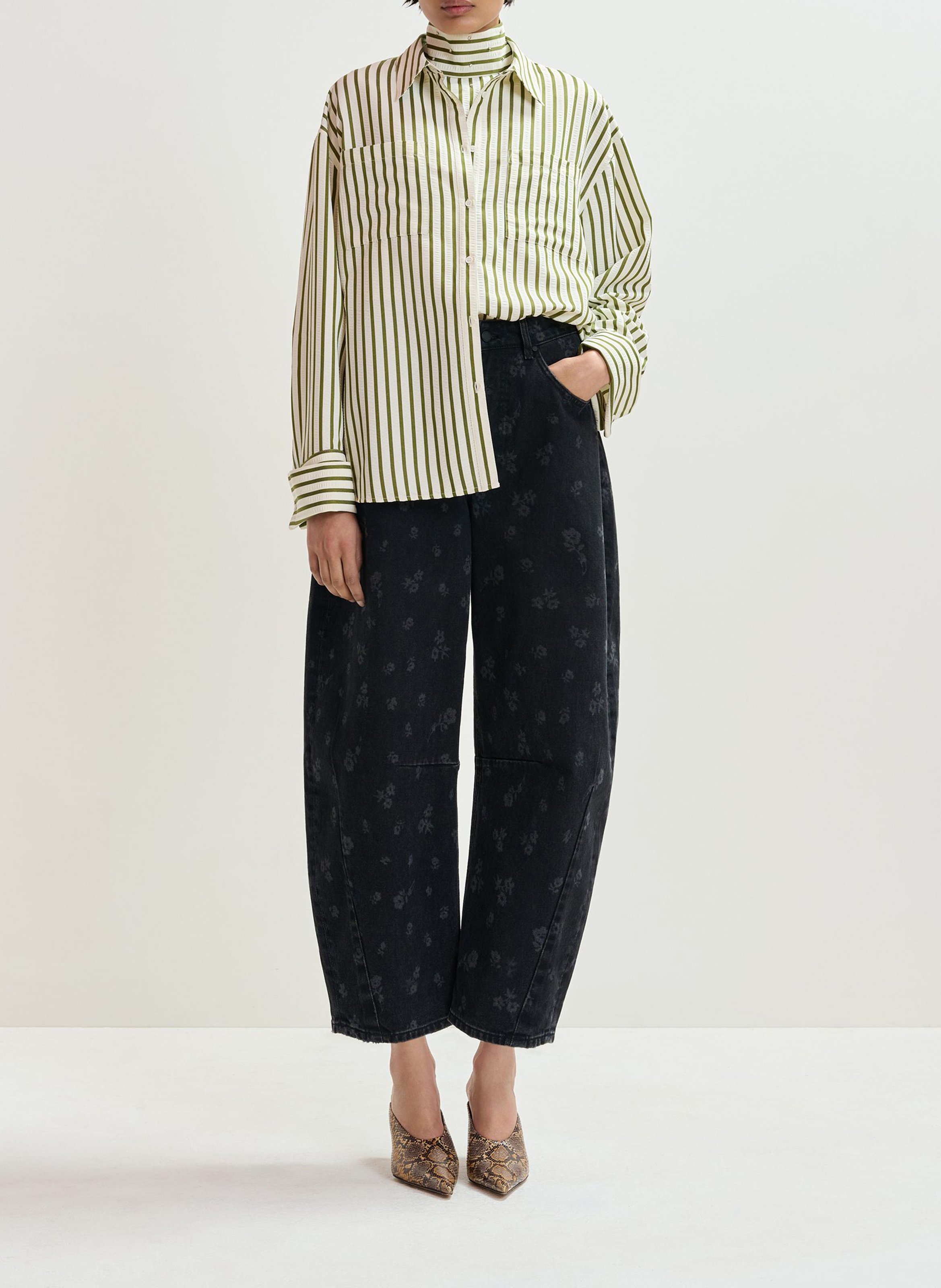 Chemise oversize à rayures Janna ESSENTIEL ANTWERP Blanc