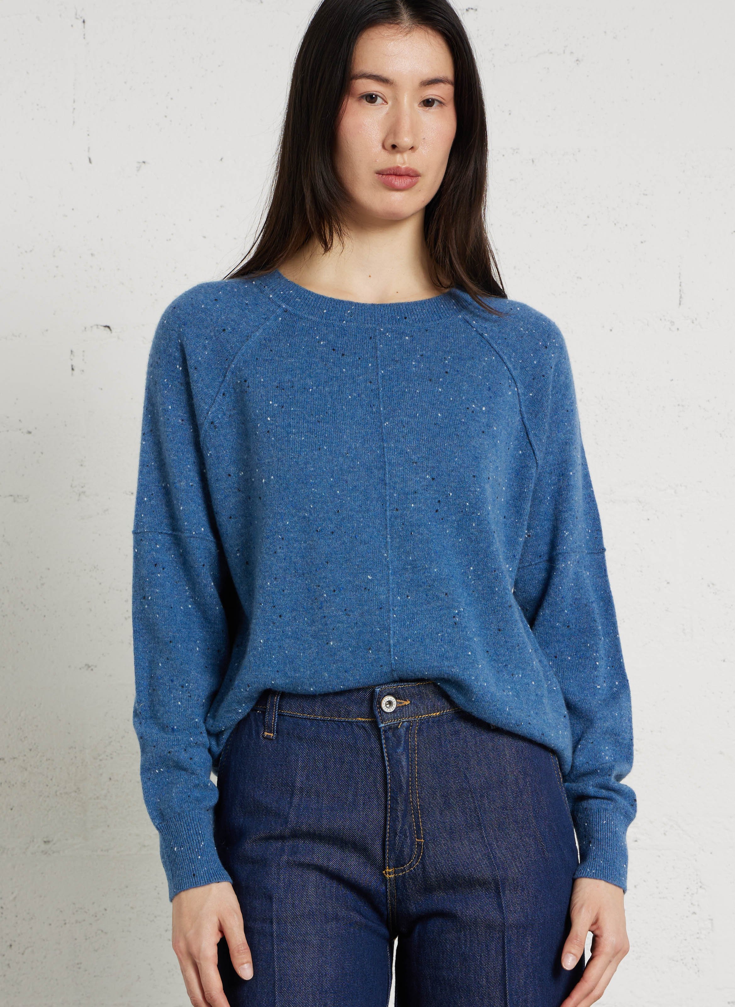 Pull col rond en cachemire ary bis MAISON 123 Bleu
