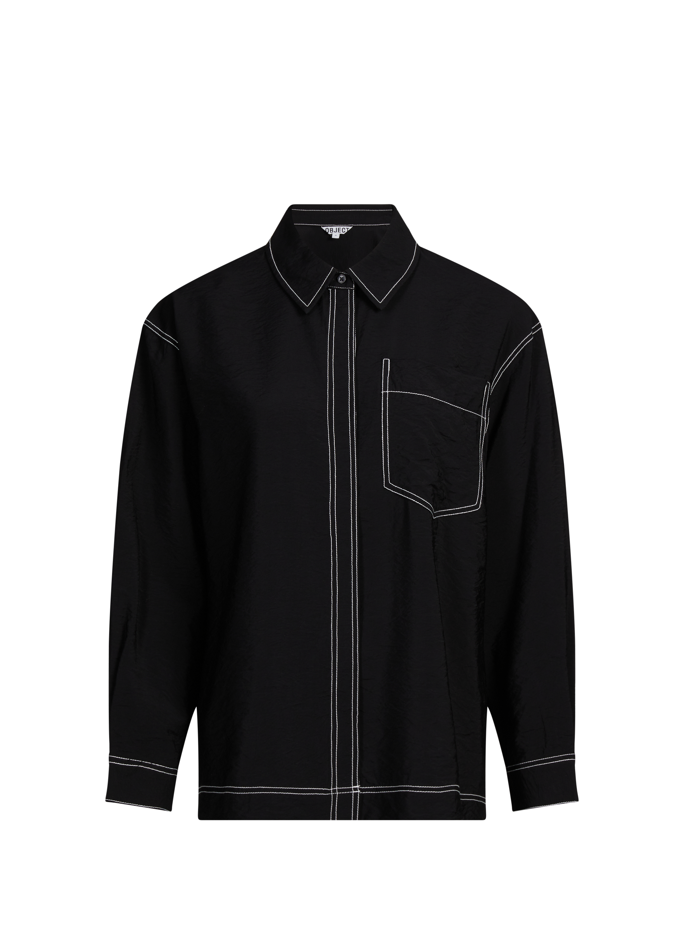 Chemise avec coutures contrastées OBJECT Noir
