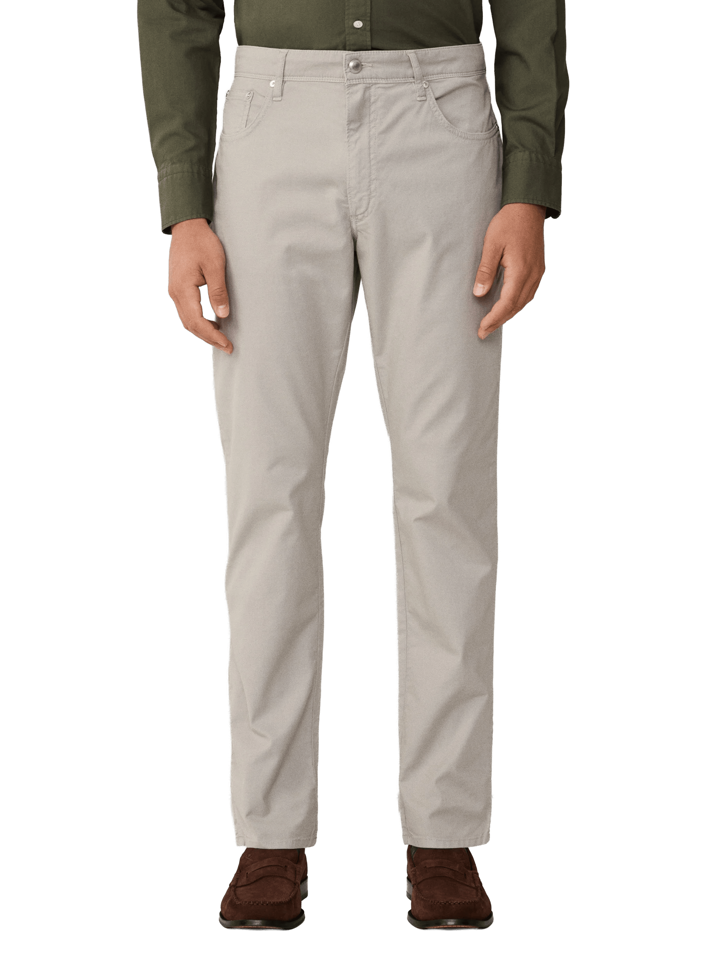 Pantalon chino en coton mélangé HACKETT Beige
