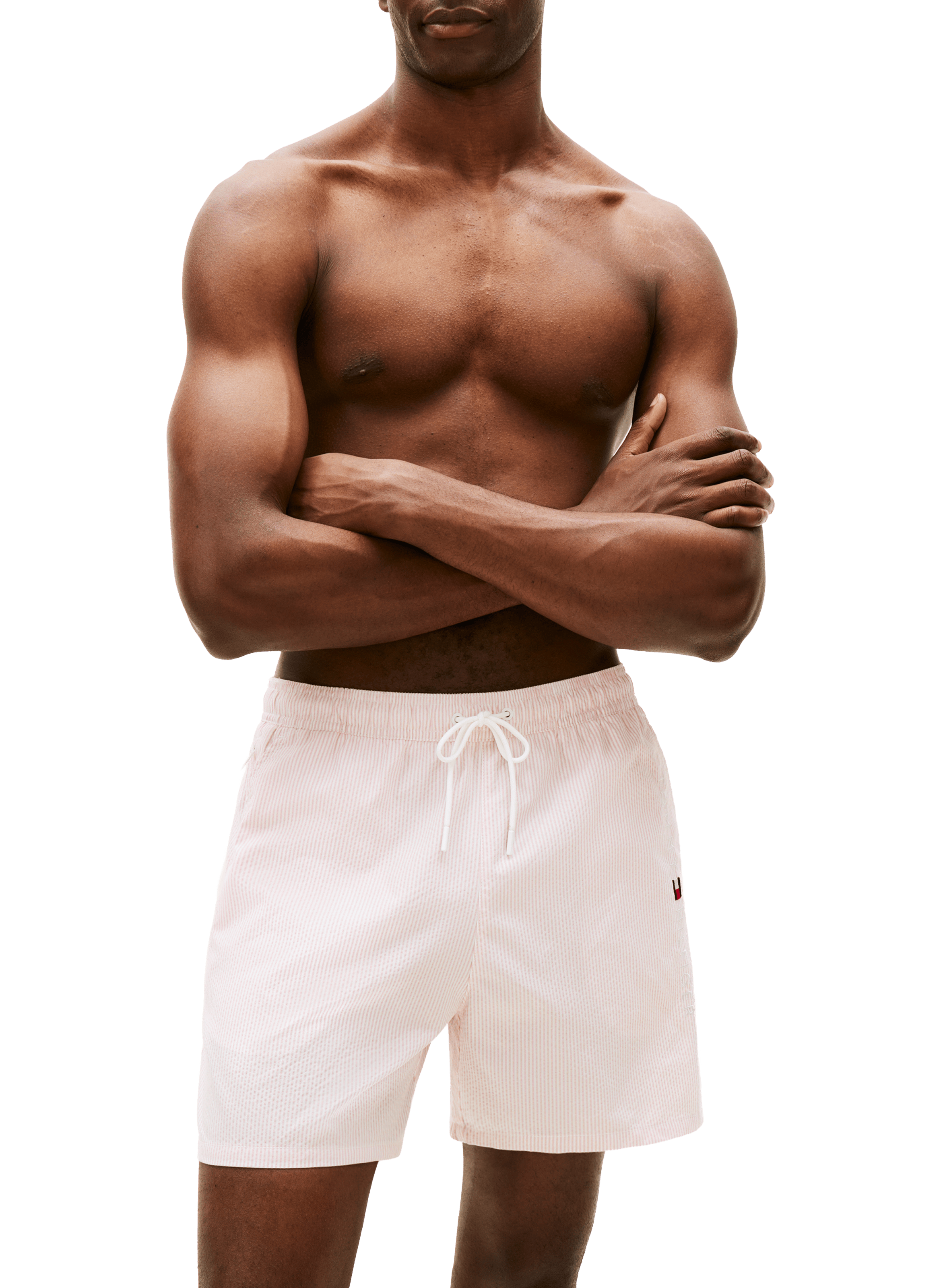 Short de bain uni TOMMY HILFIGER Rose