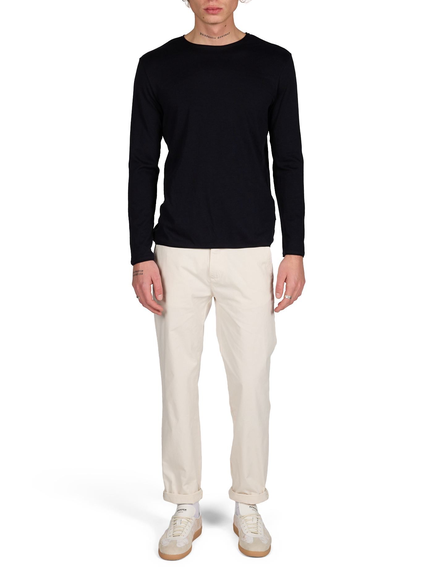 Chino semi-ajusté Boston en twill de coton léger LAFAURIE Beige