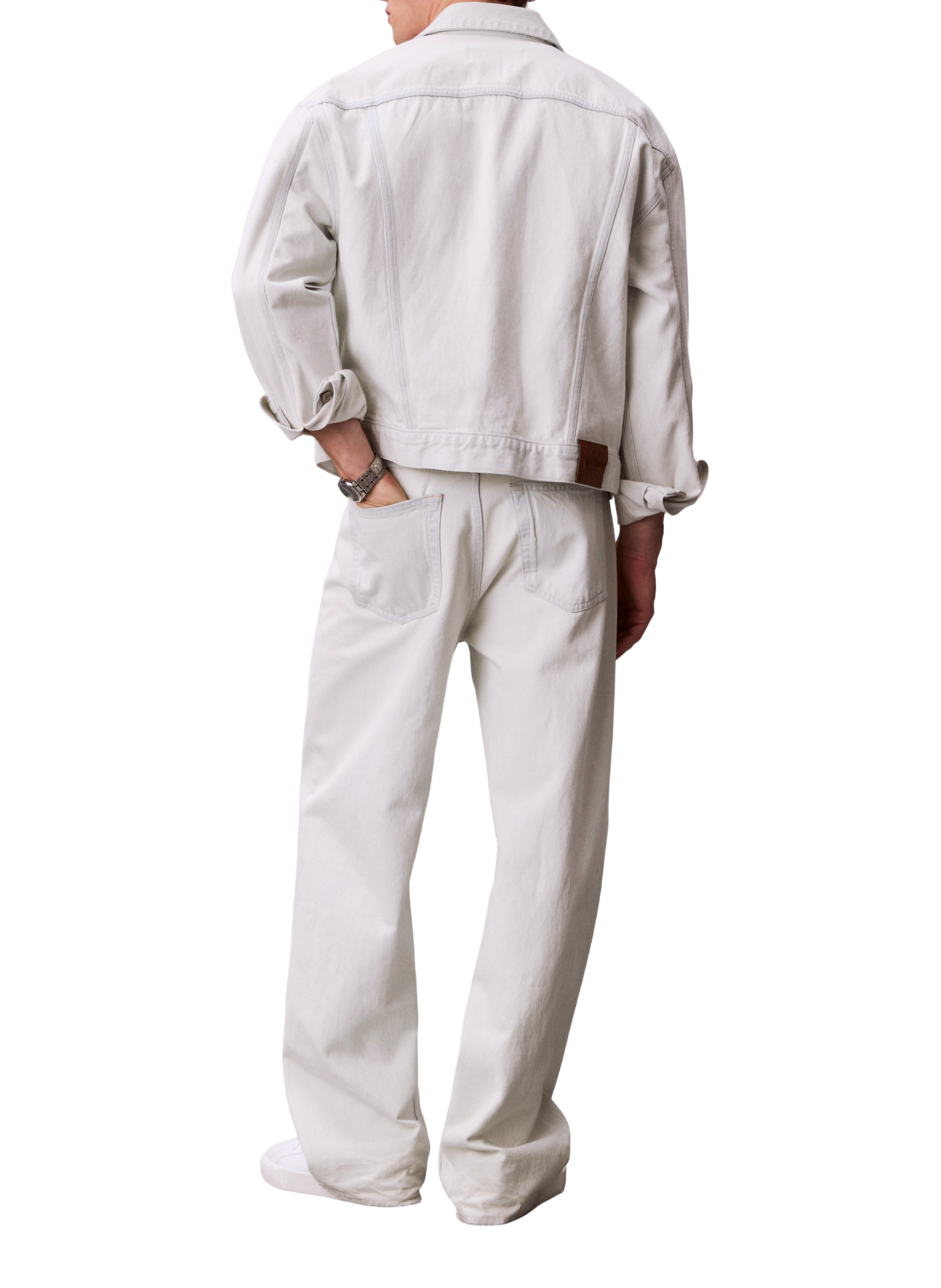 Cropped denim jacket CALVIN KLEIN Blue