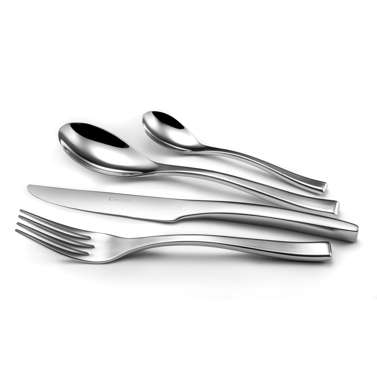 Steel - ménagère 50 pièces en coffre bois COUZON Argent