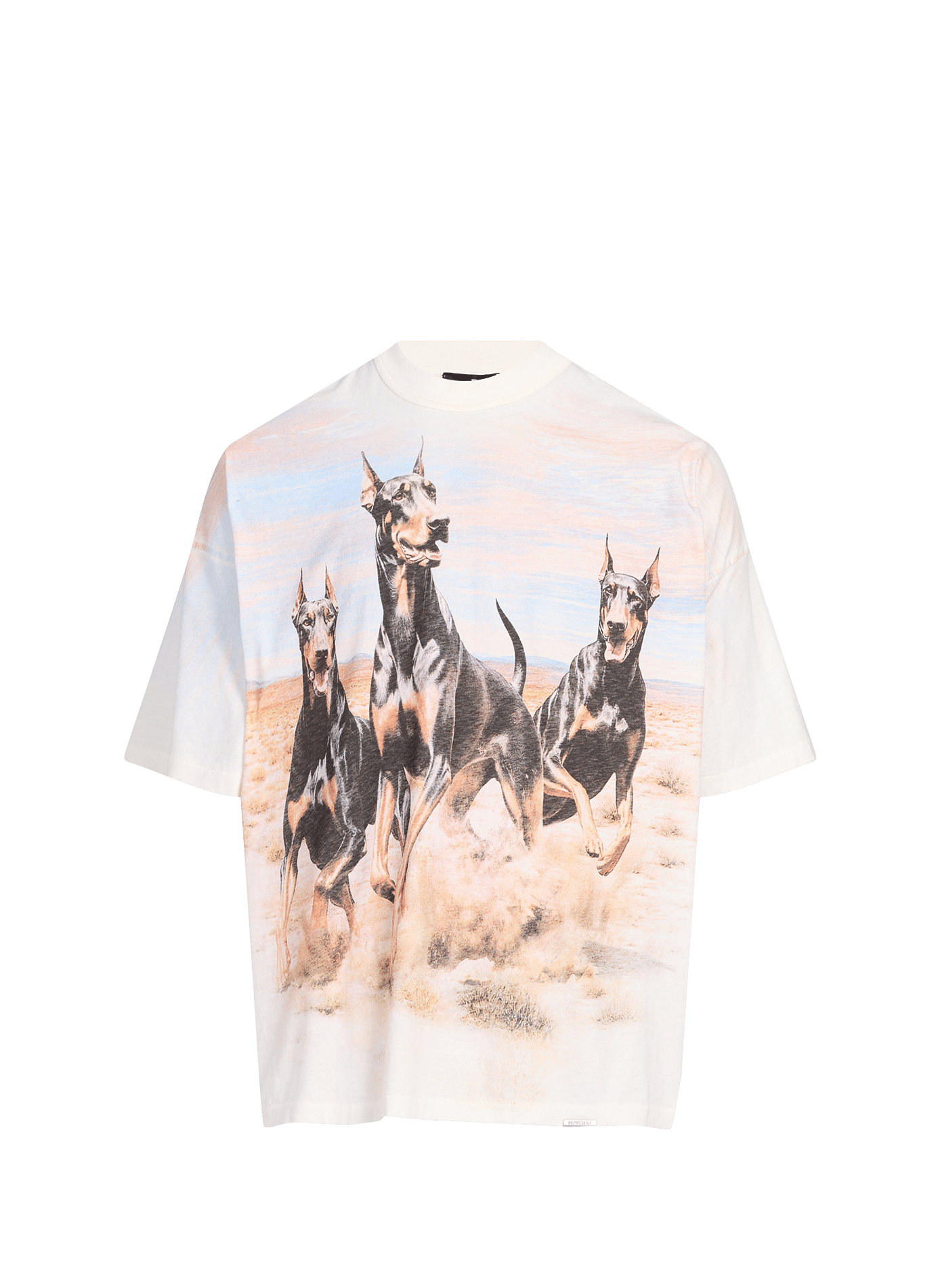 Printed cotton blend T-Shirt REPRESENT White