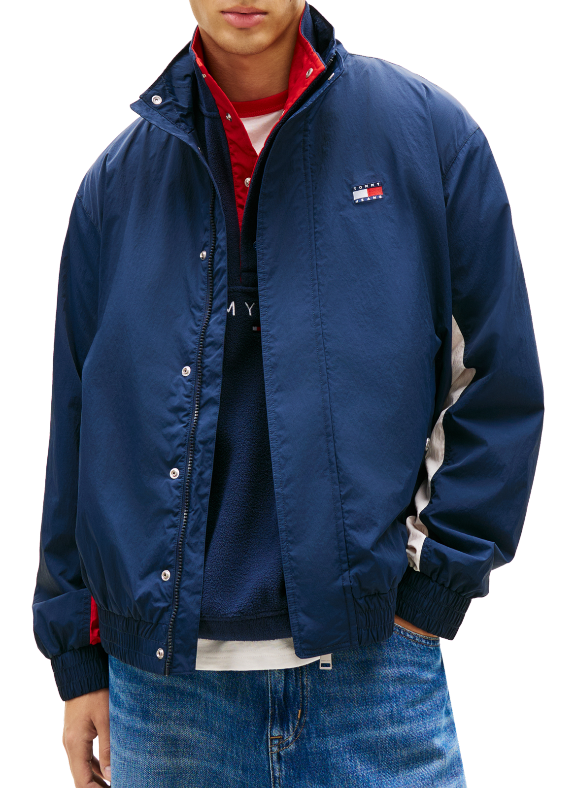 Veste déperlante à badge drapeau et logo TOMMY HILFIGER Bleu