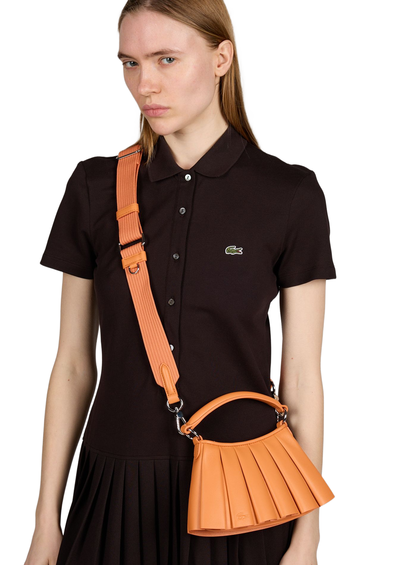 Mini sac Lenglen en cuir LACOSTE Orange