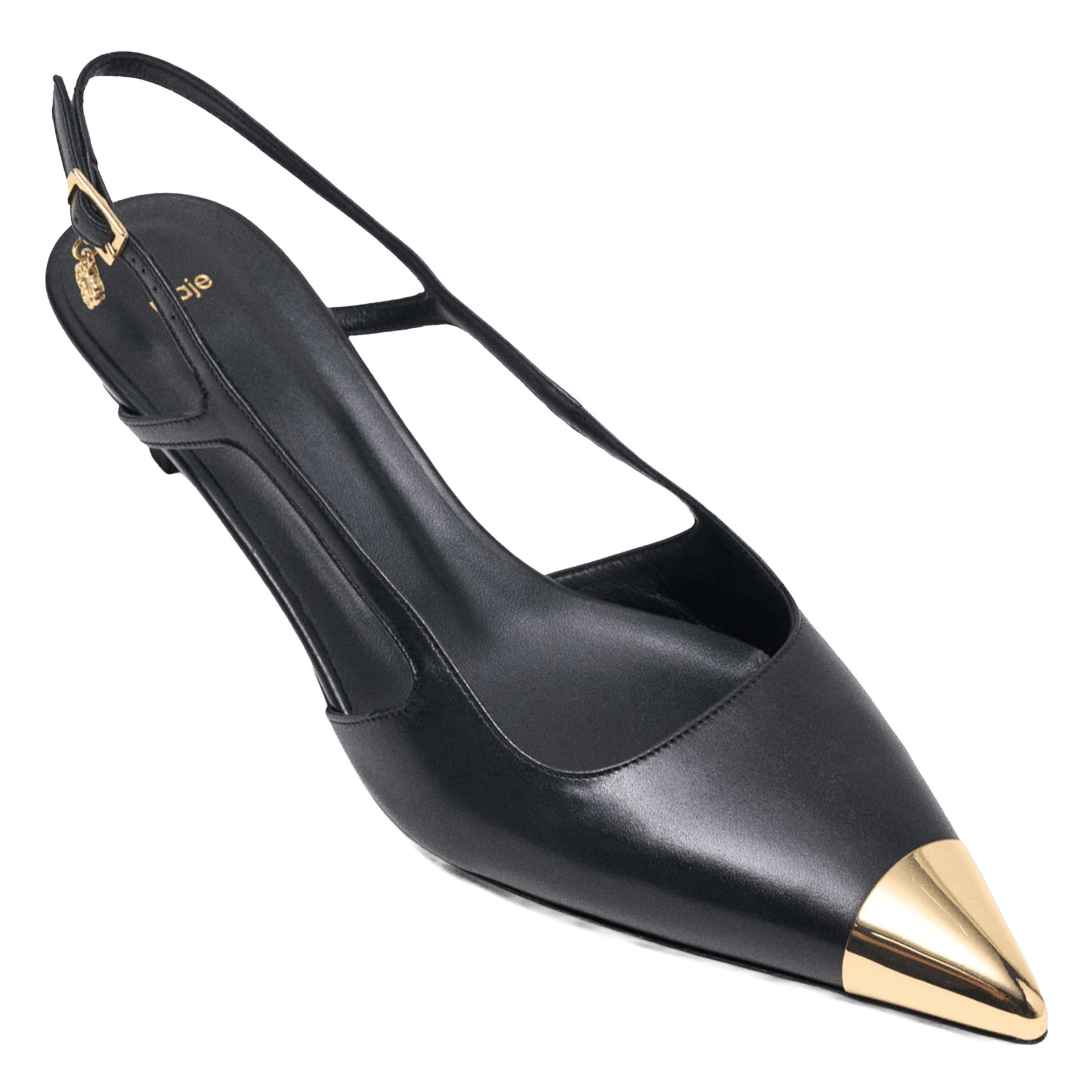 Escarpins slingback en cuir MAJE Noir