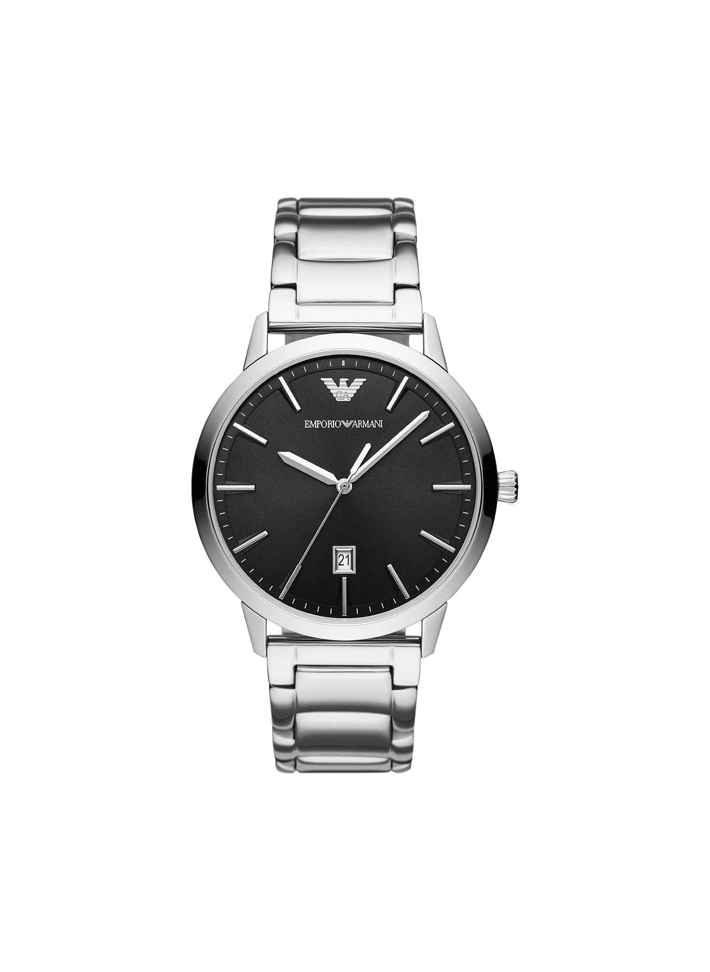 Montre quartz en acier inoxydable ARMANI MONTRES Noir