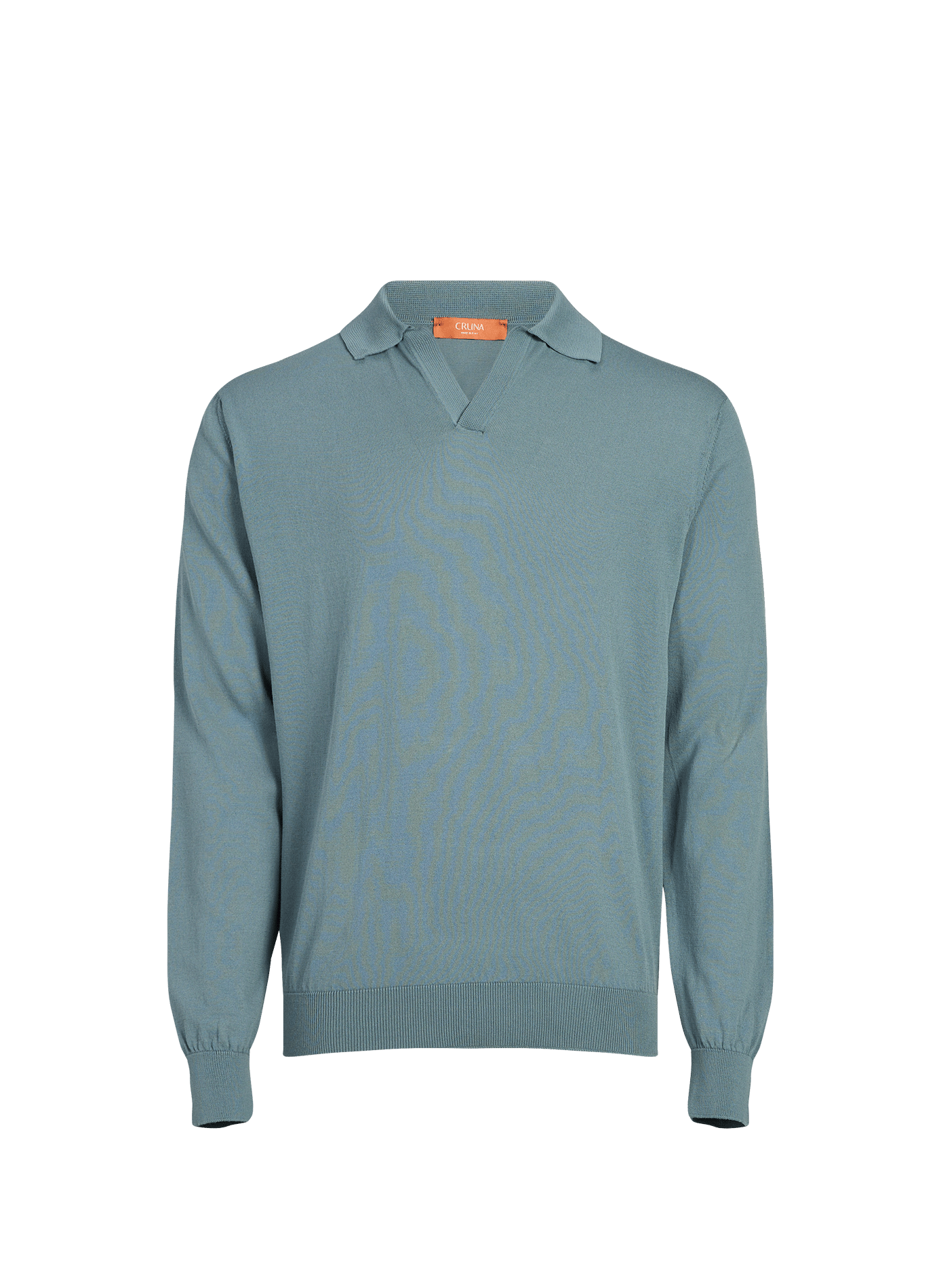 Long-sleeve cotton Polo shirt CRUNA Blue