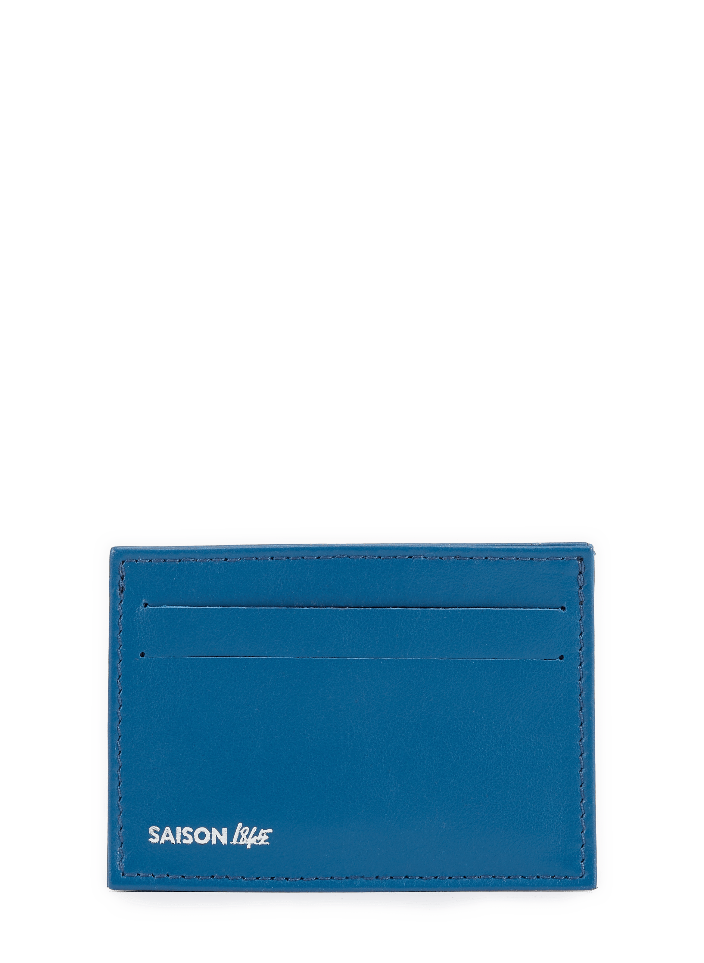  Leather card holder SAISON 1865 Blue