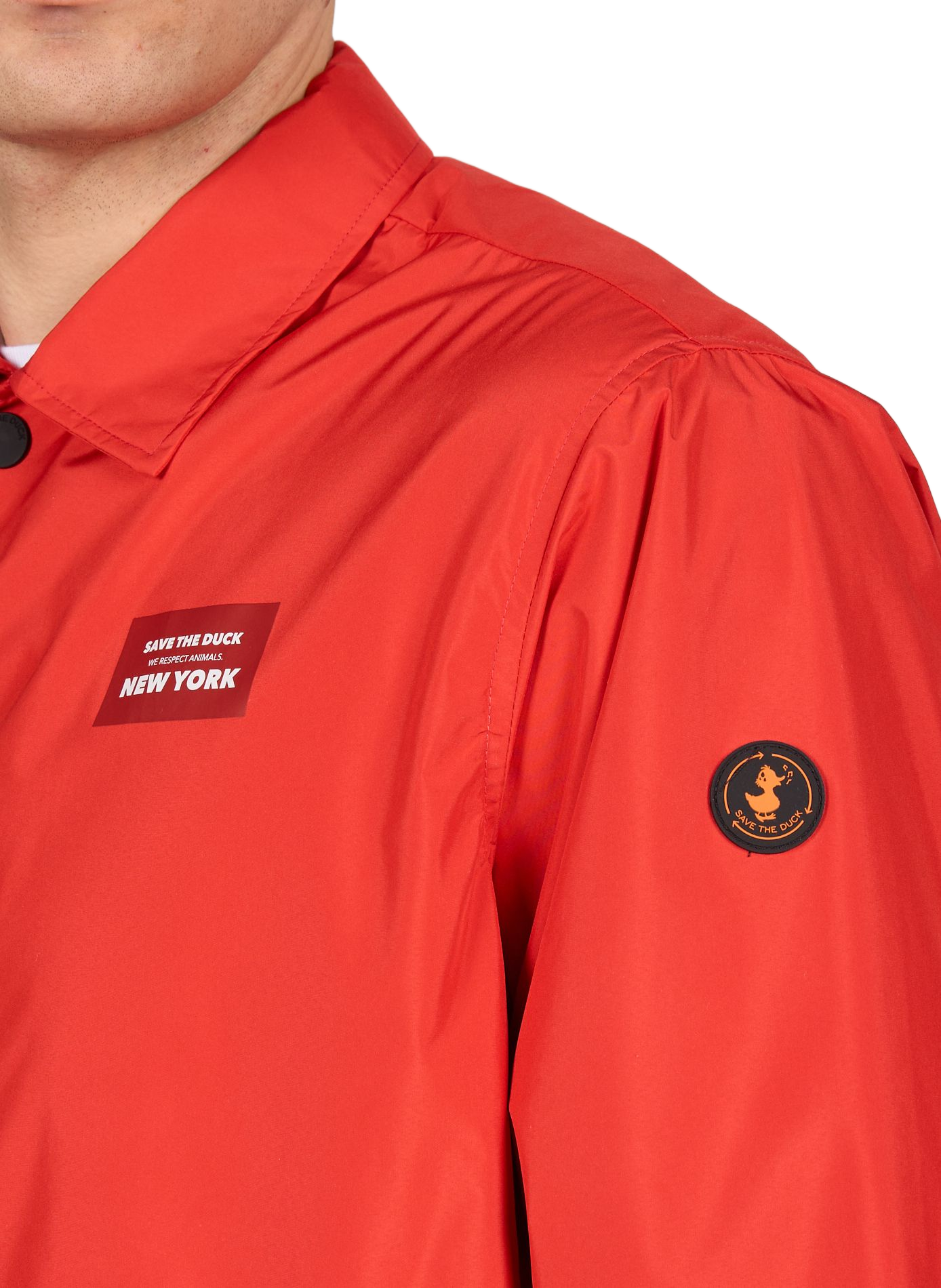 Parka Leni con logo SAVE THE DUCK Rosso