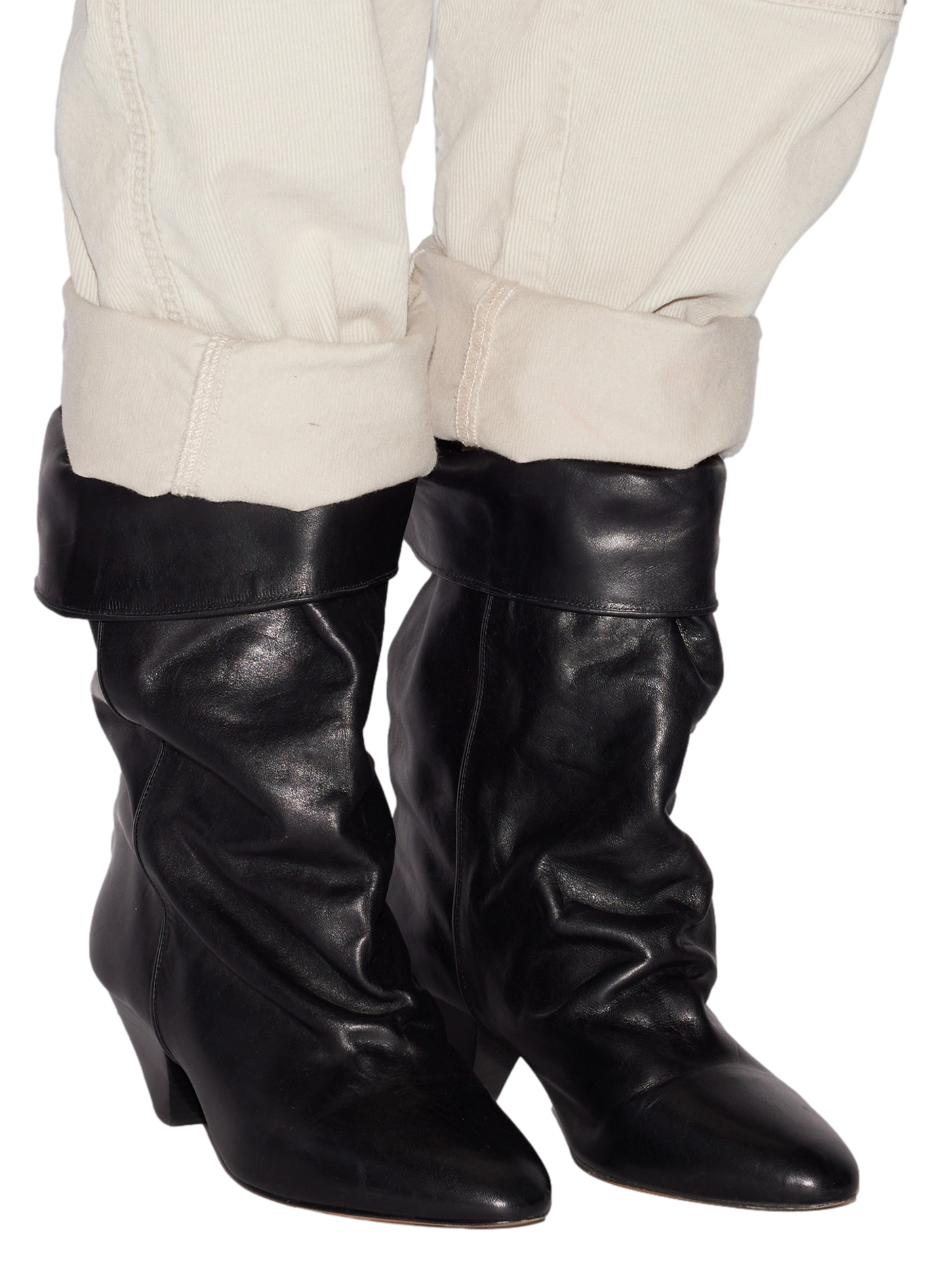 Draped leather Dalby boots ISABEL MARANT Black