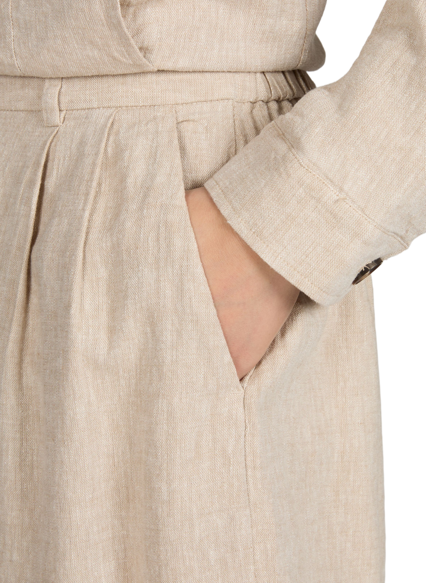 Short Viana Ginia en lin mélangé MSCH Beige