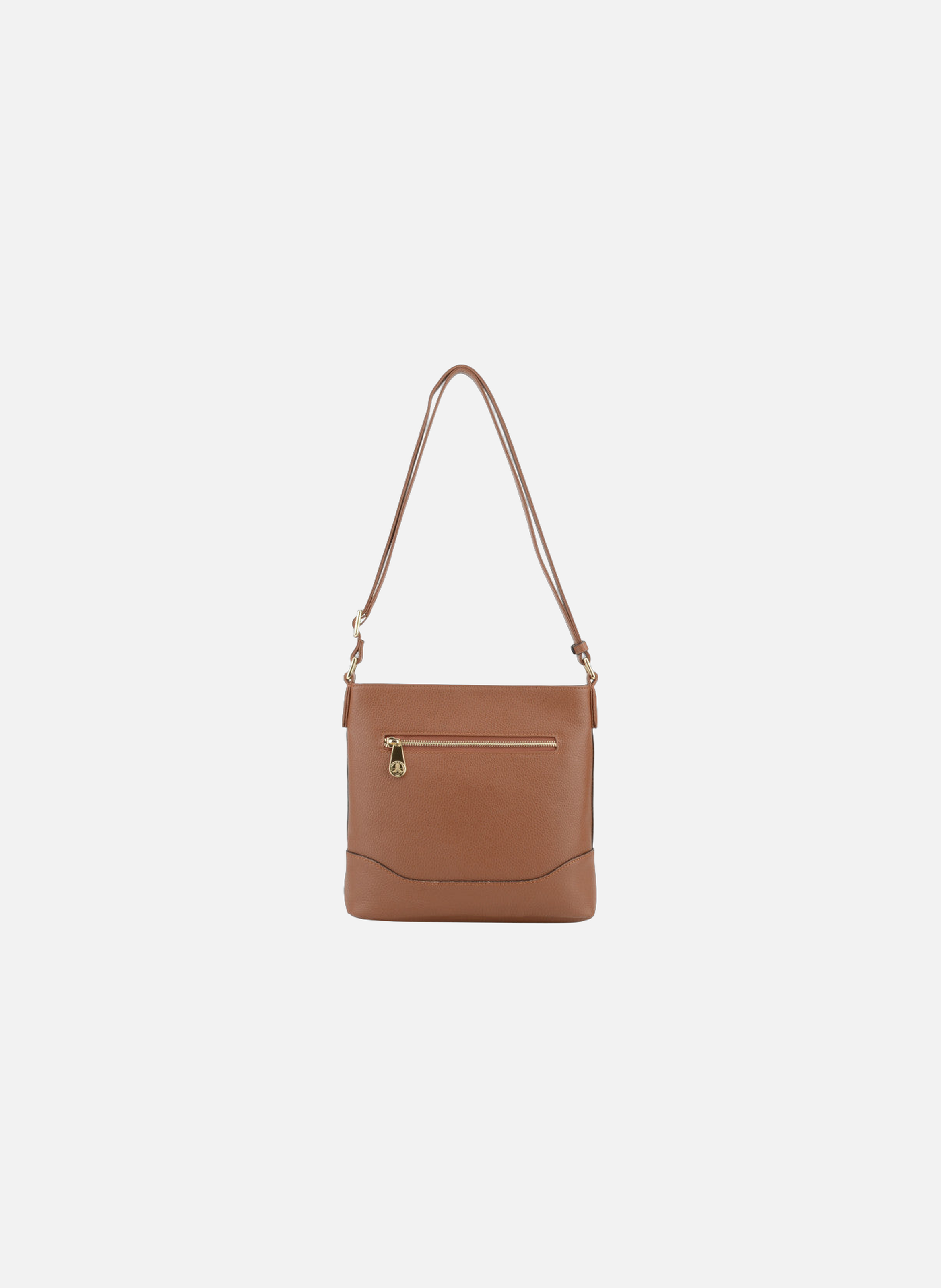 110 magnet | sac porté croisé en cuir de veau grainé POURCHET Doré
