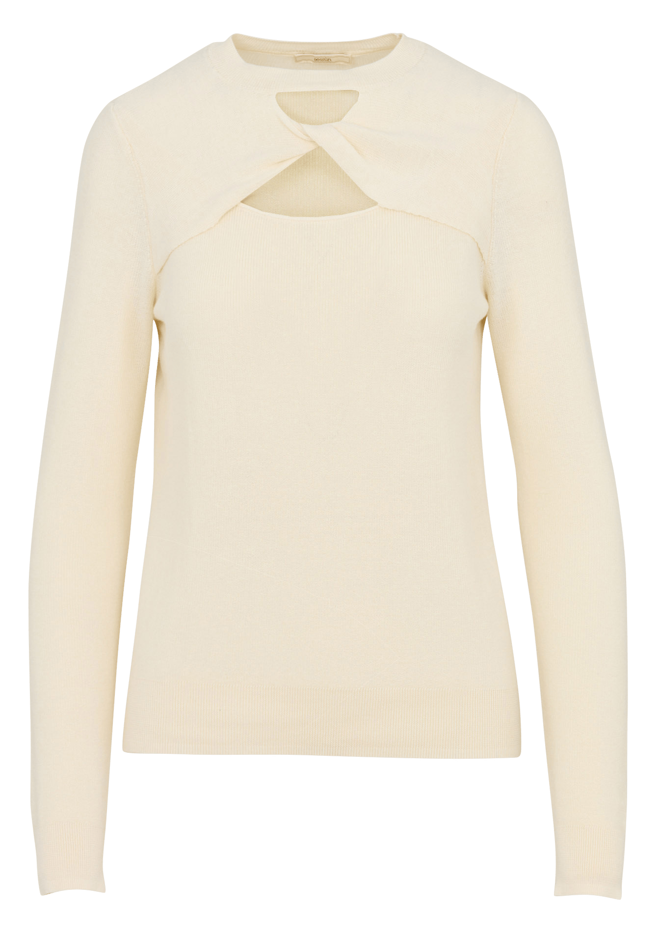 Pull droit col rond en coton aurino SESSUN Beige