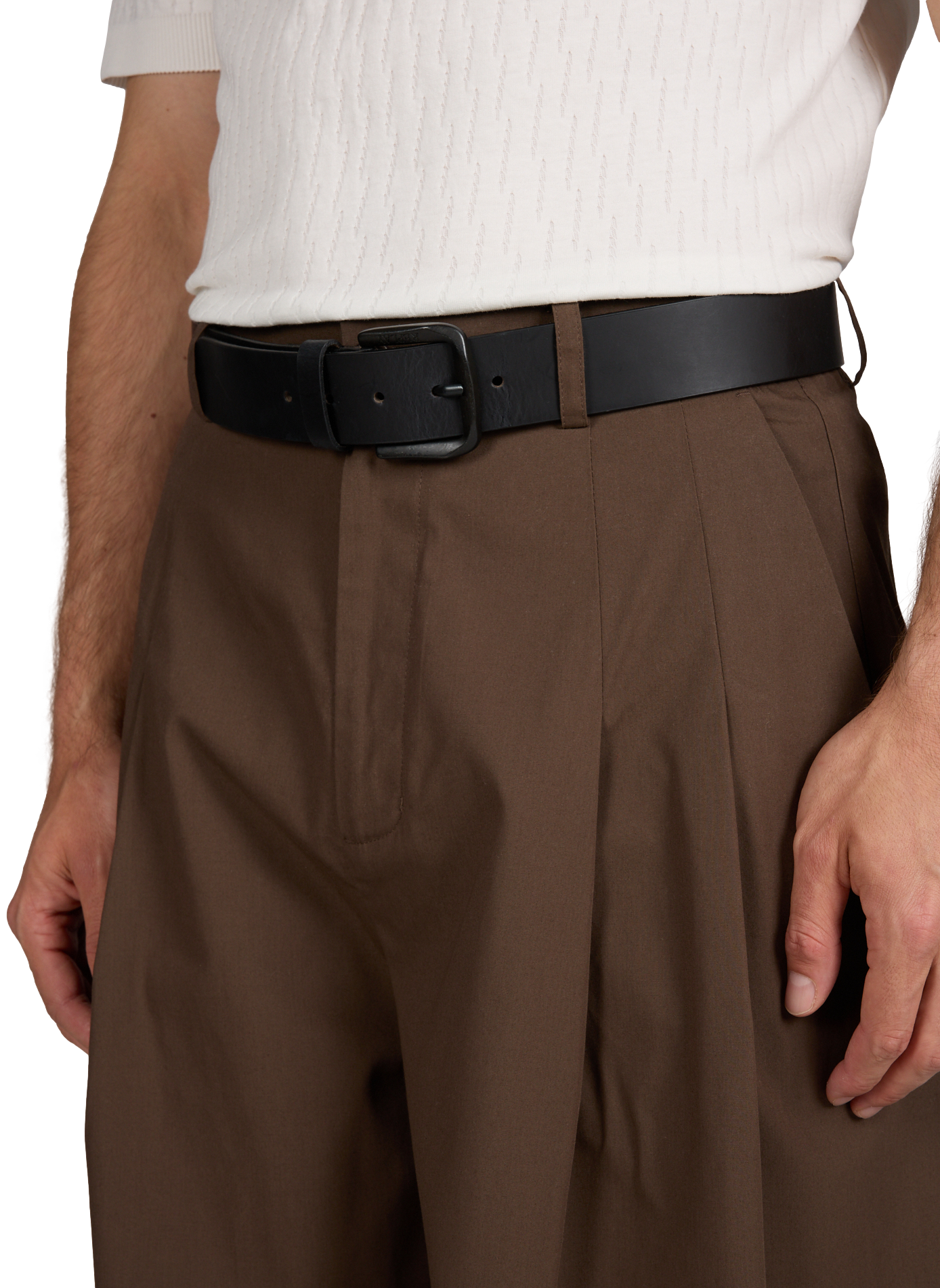 Ceinture à boucle en cuir REPLAY Noir