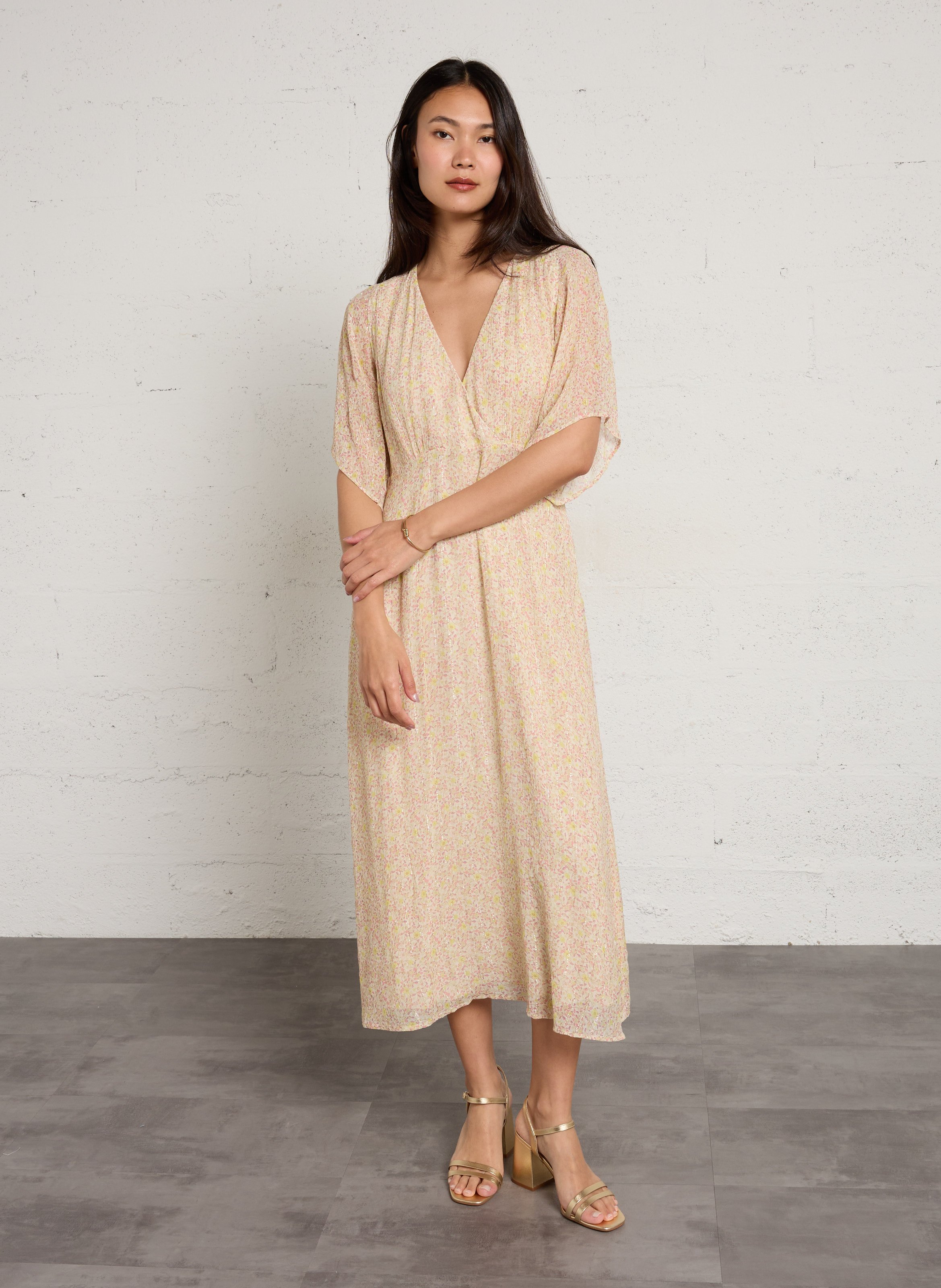 Robe midi à imprimé fleuri balma MAISON 123 Jaune
