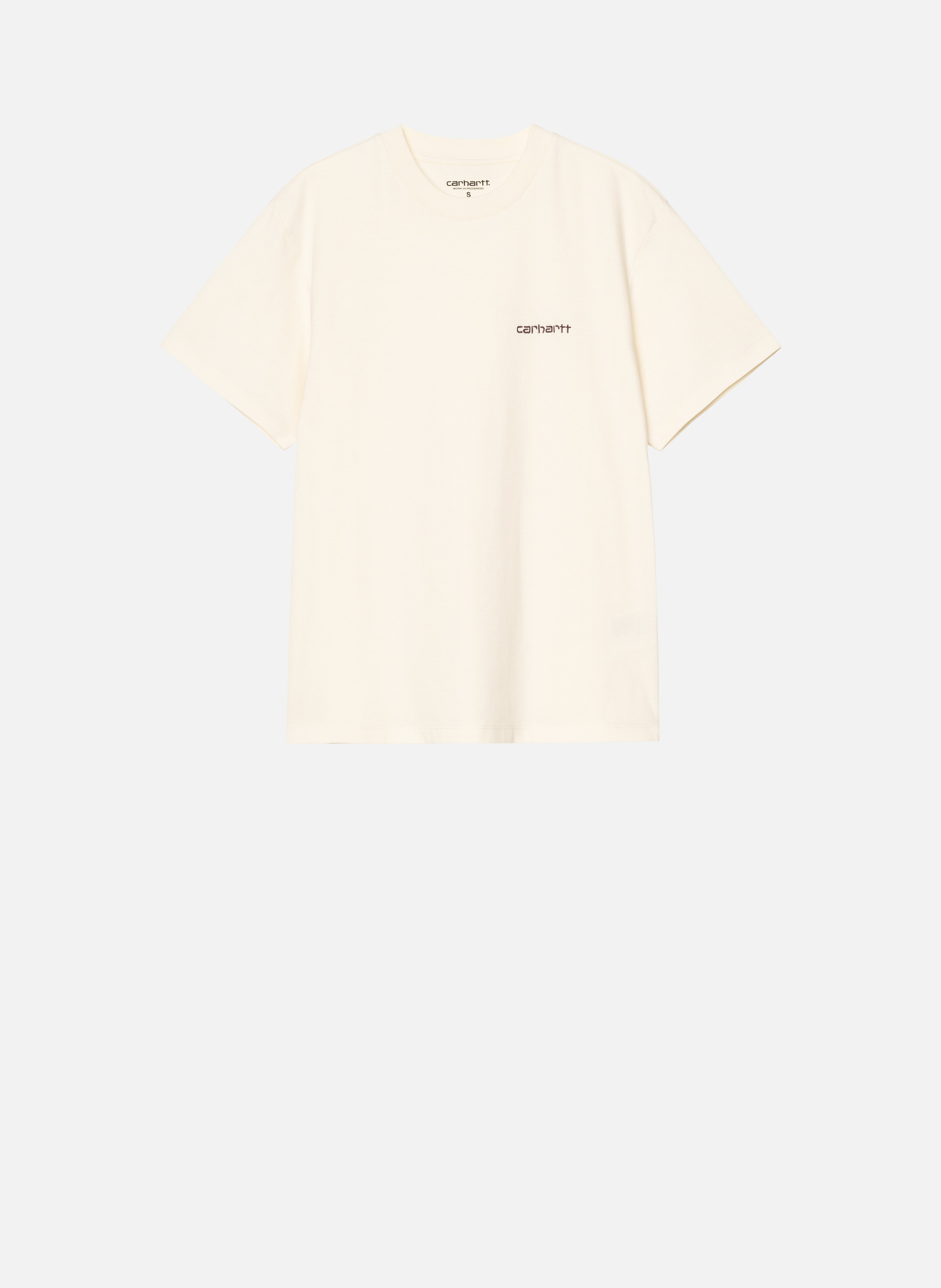 T-shirt w' s/s script embroidery t-s CARHARTT WIP Beige