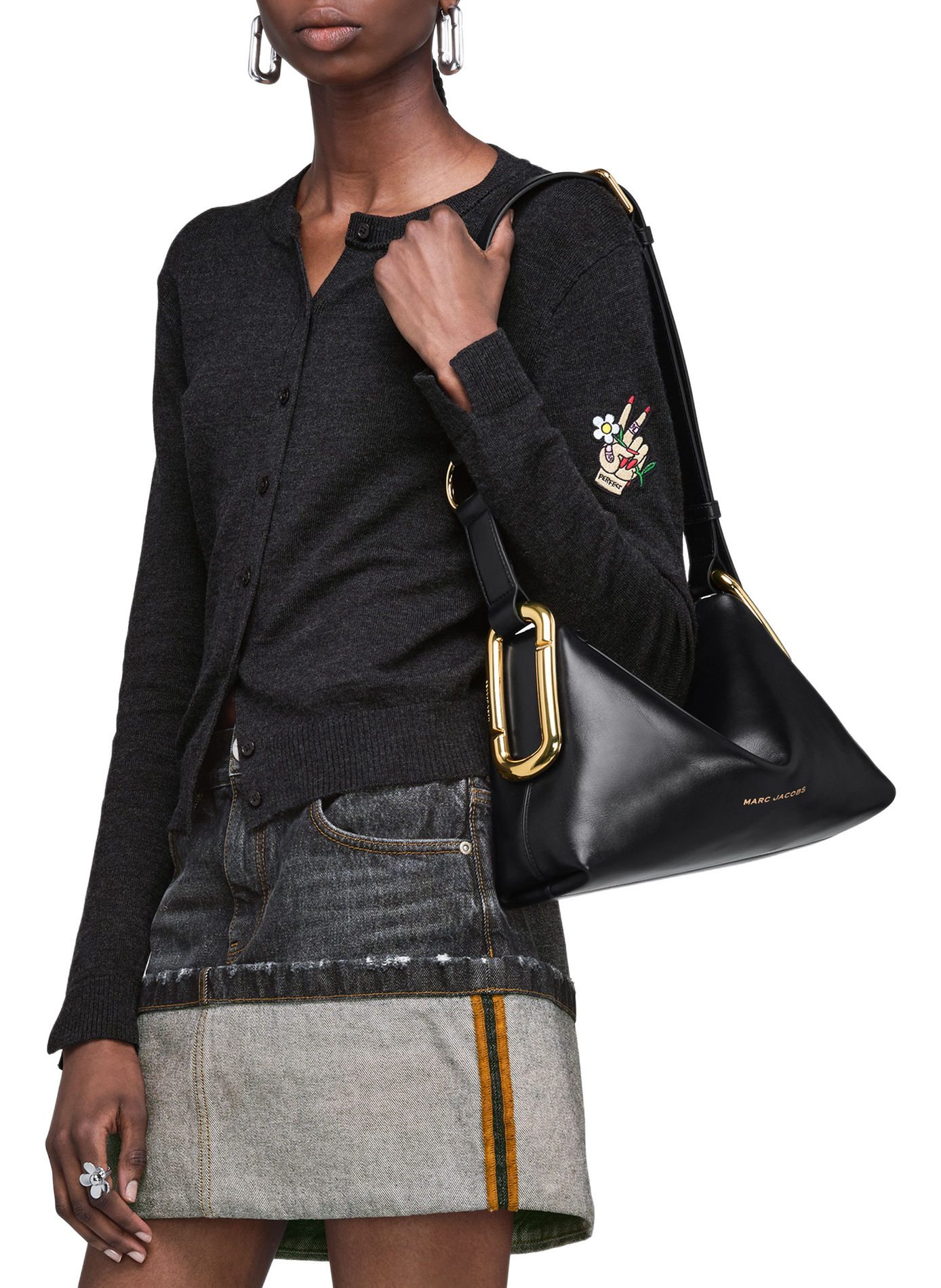 Bolso de hombro The Scene Medium de cuero MARC JACOBS Negro
