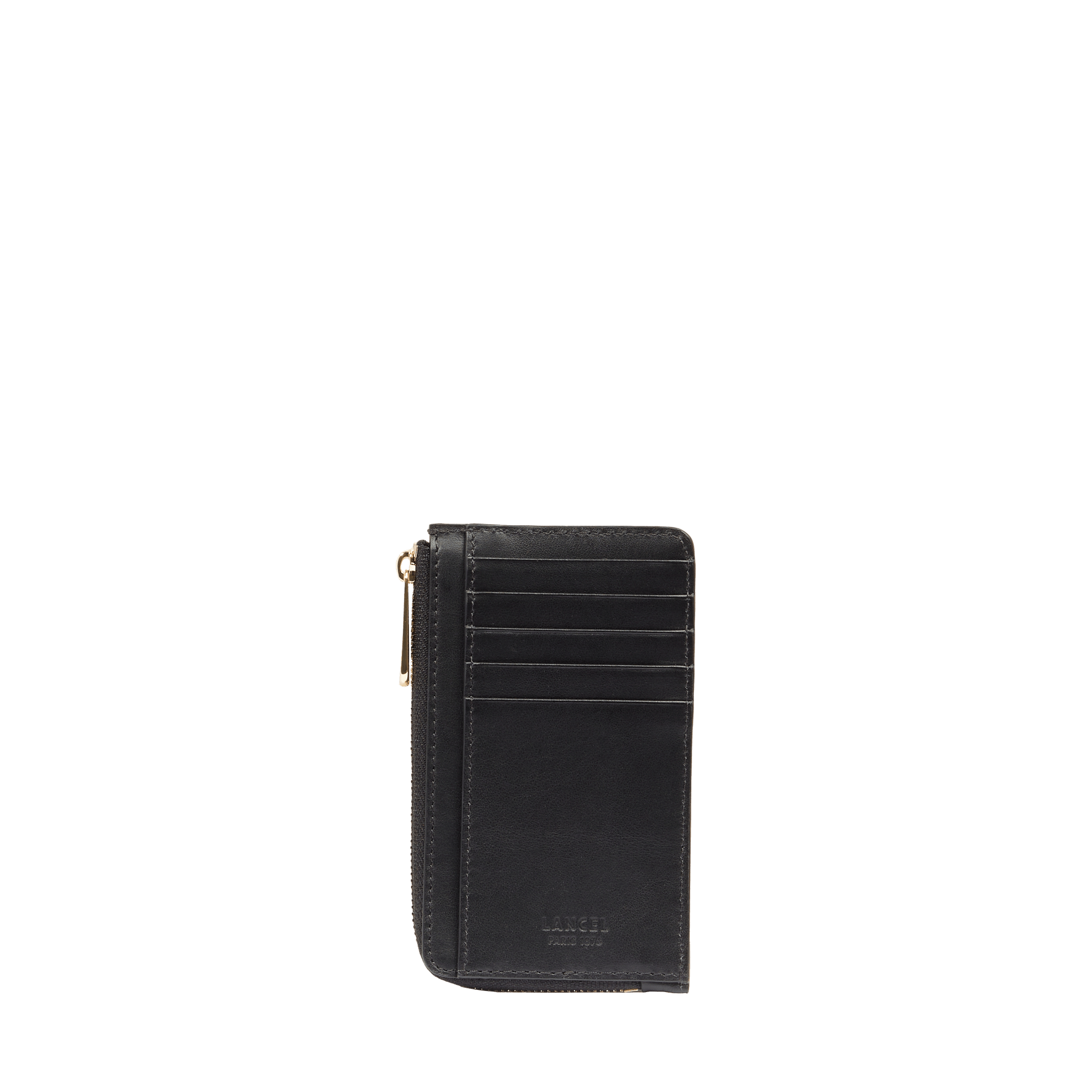 Porte-cartes angele de lancel en cuir de vachette lisse LANCEL Noir