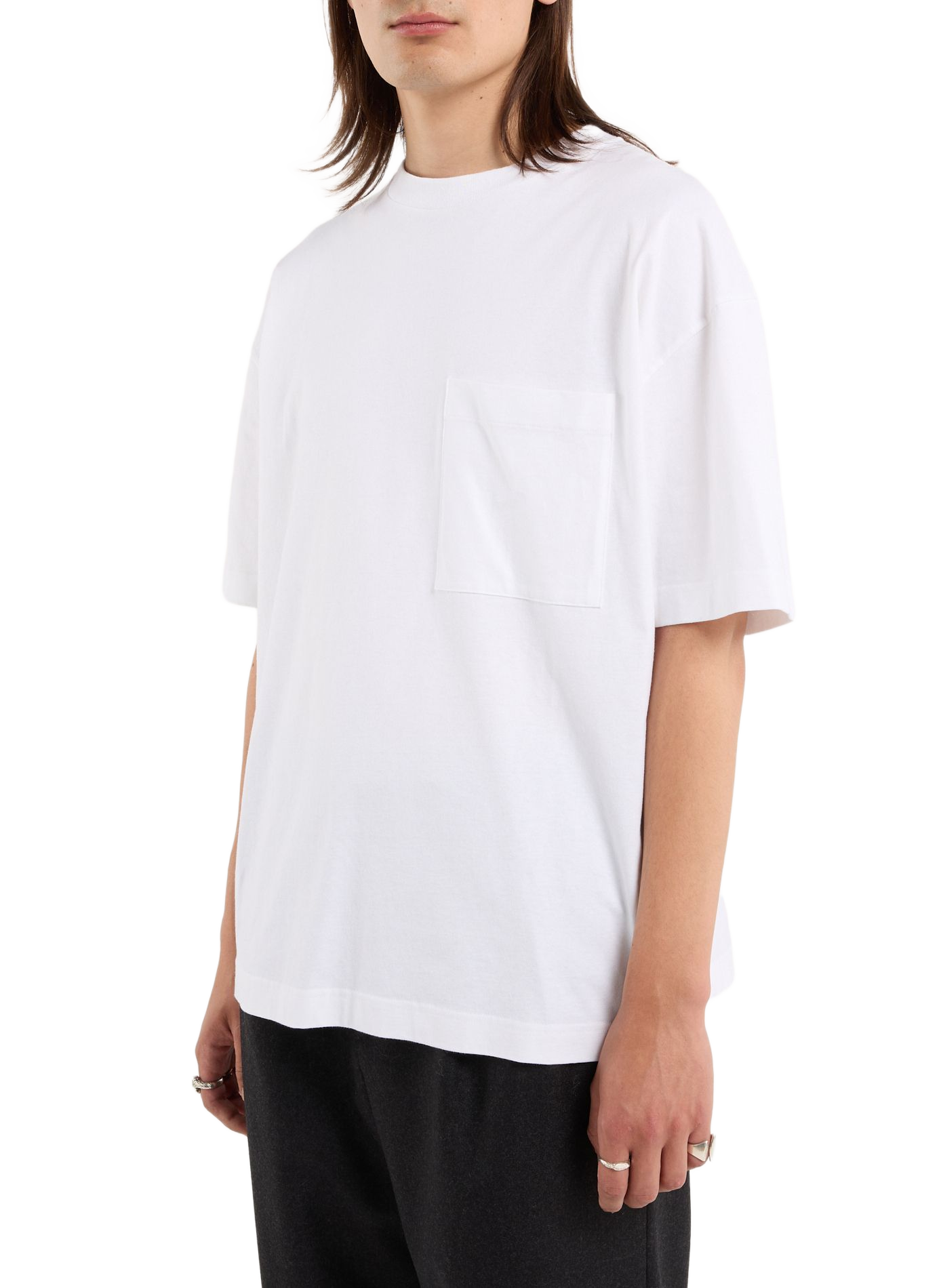 Oversize T-Shirt mit Bart SAISON 1865 Weiss