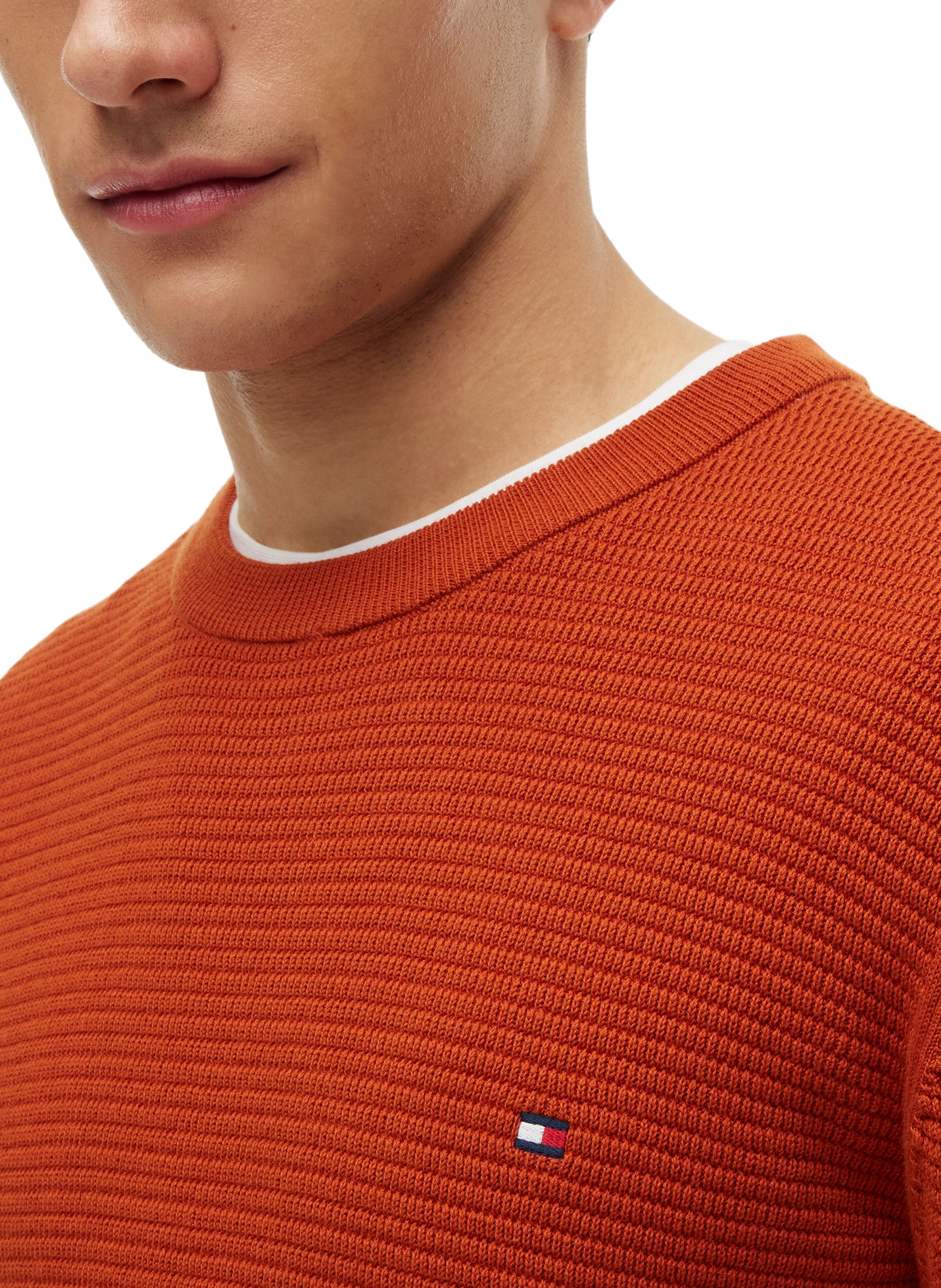 Ribbed cotton sweater TOMMY HILFIGER Brown
