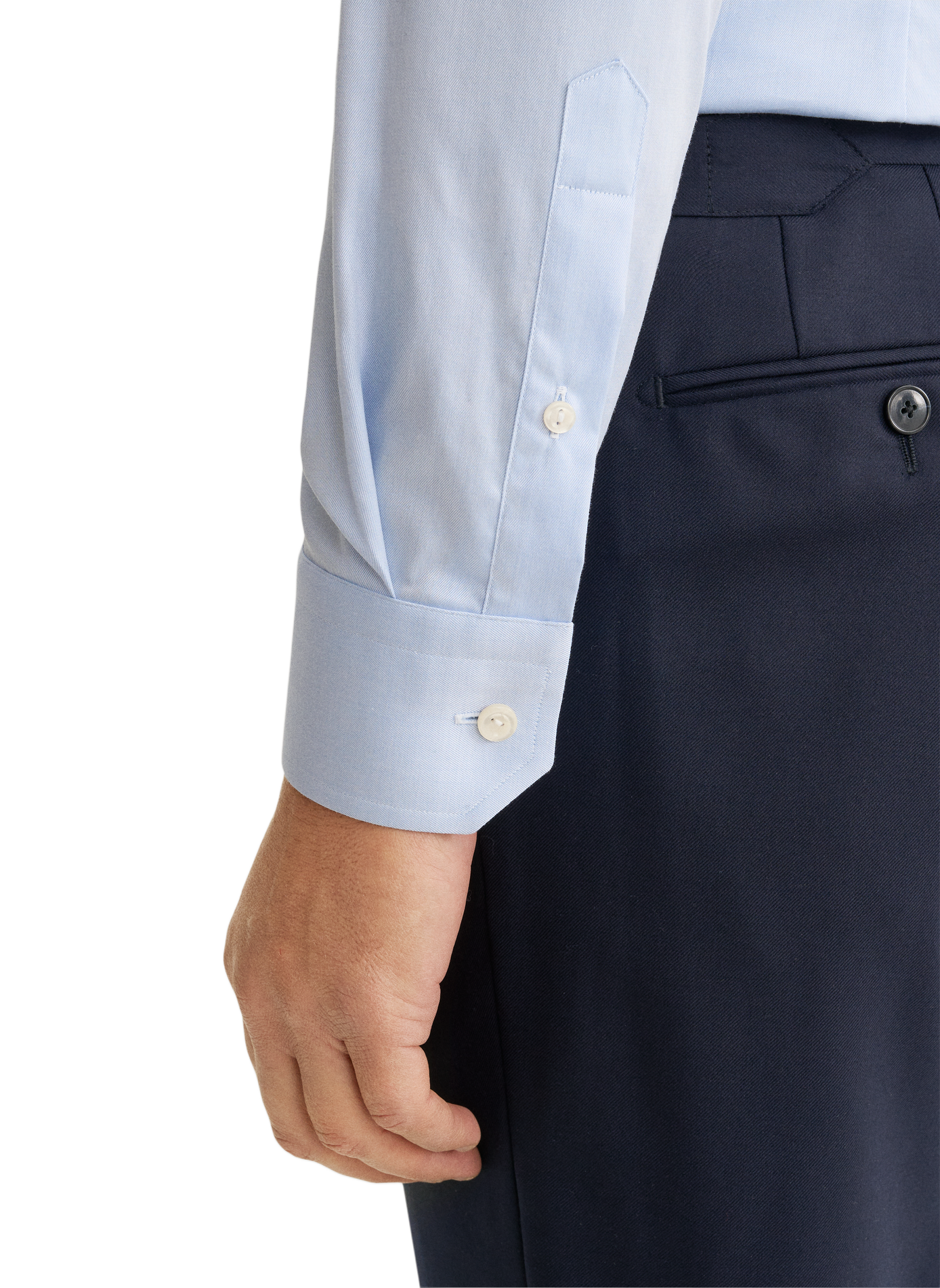 Chemise droite en coton ETON Bleu