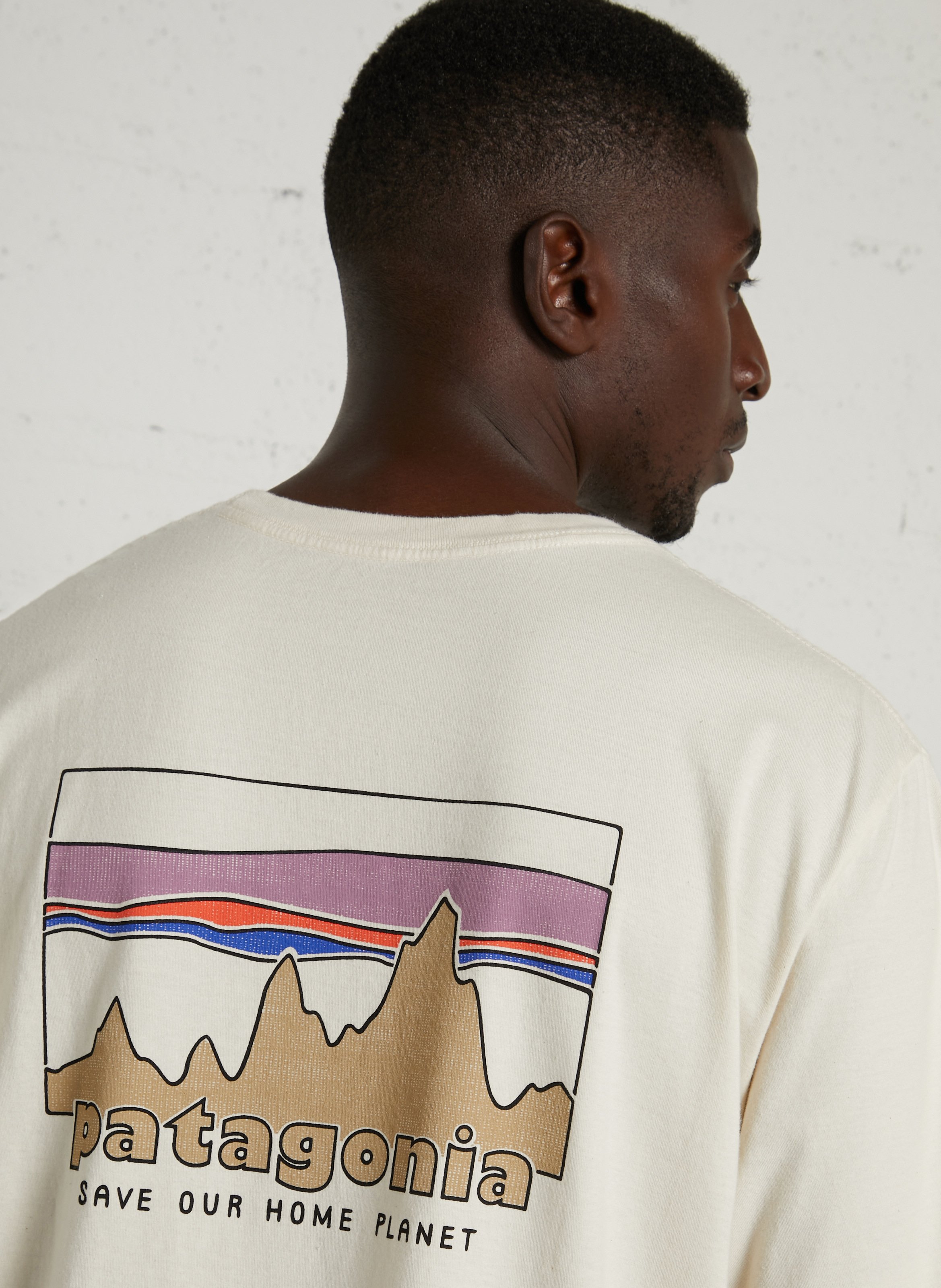 Tee-shirt droit en coton biologique PATAGONIA Beige