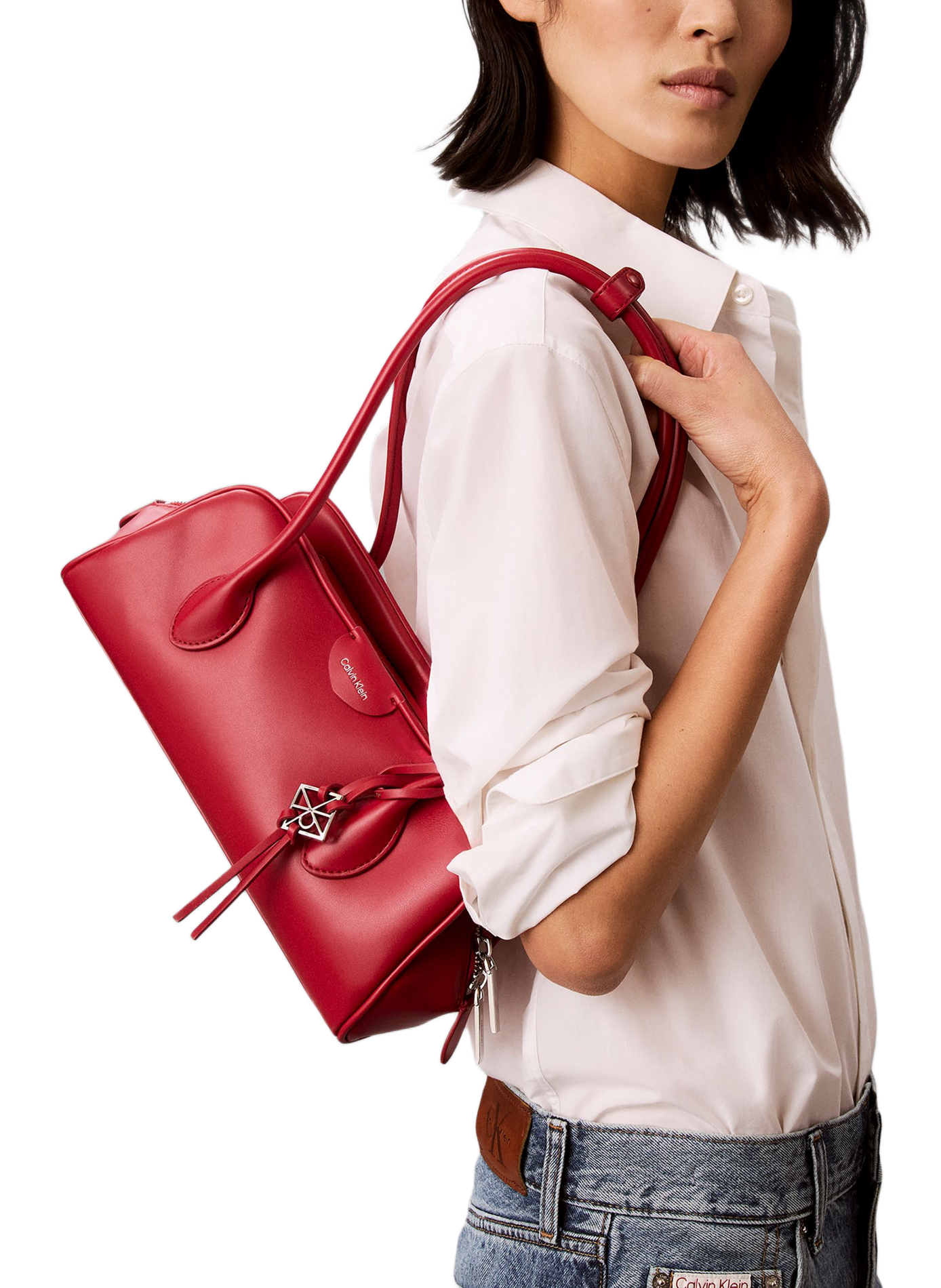 Sac épaule uni CALVIN KLEIN Rouge