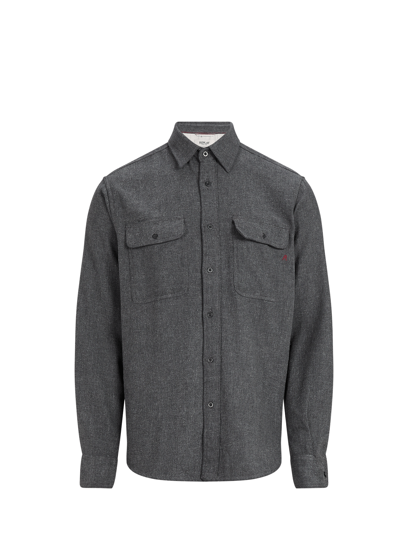Chemise droite en coton REPLAY Beige