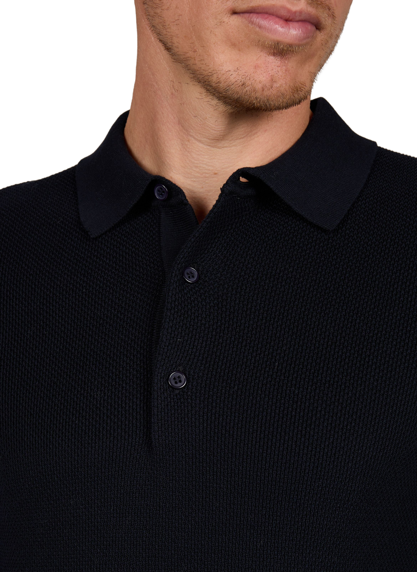Gerader Baumwoll-Poloshirt STRELLSON Blau