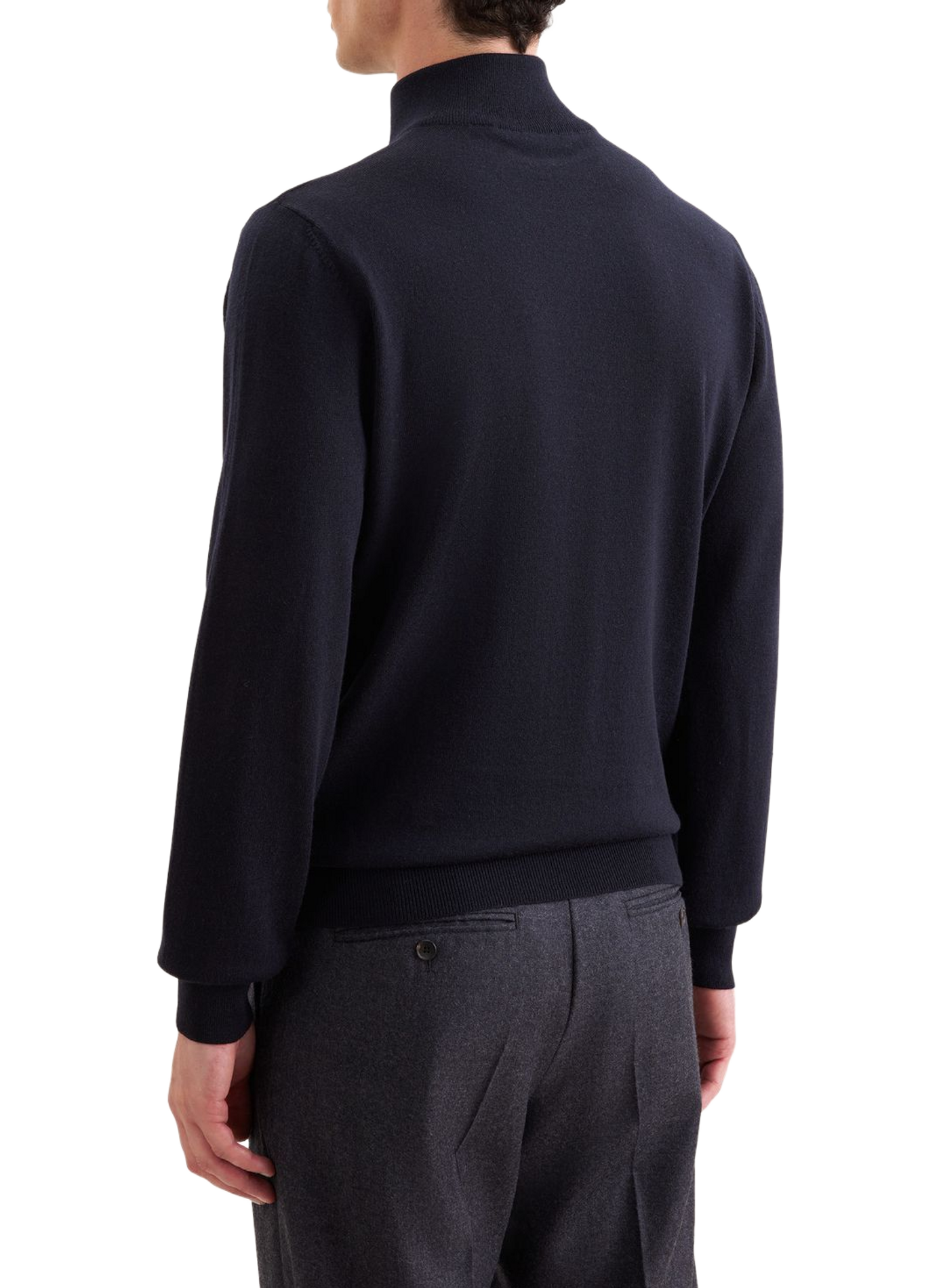 Gerader Wollpullover mit Stehkragen SEIDENSTICKER Blau