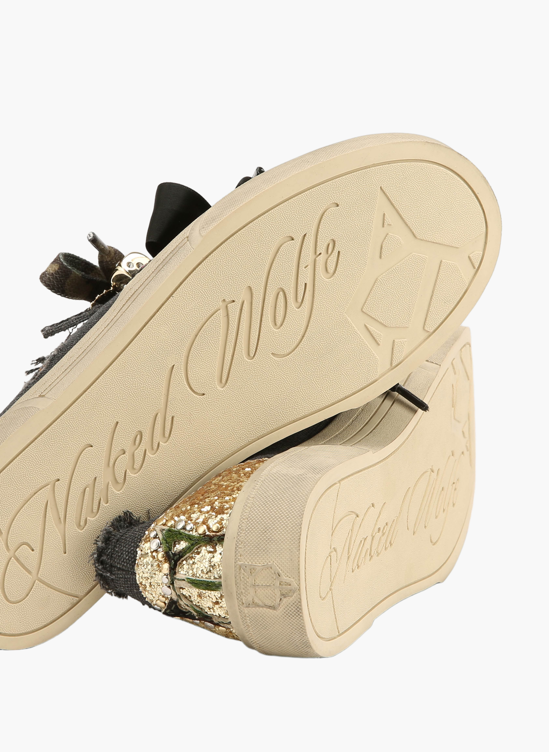 Mission-sneakers van canvas NAKED WOLFE Zwart