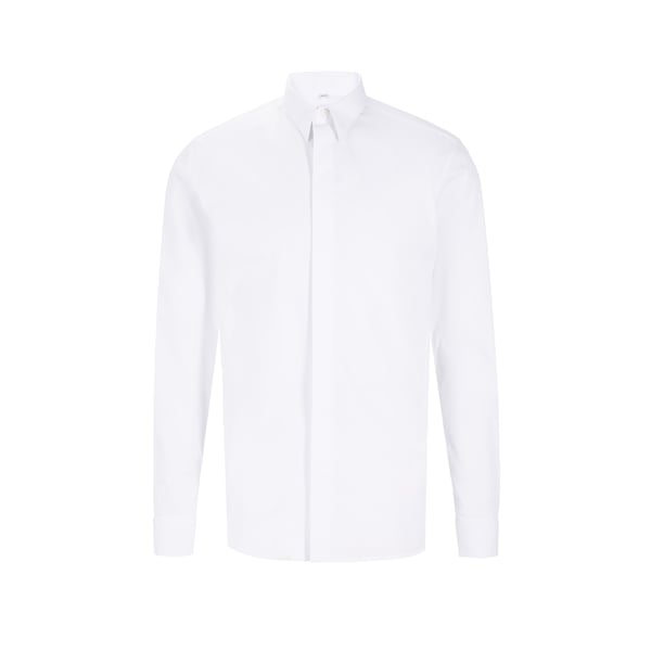 Chemise slim en popeline de coton