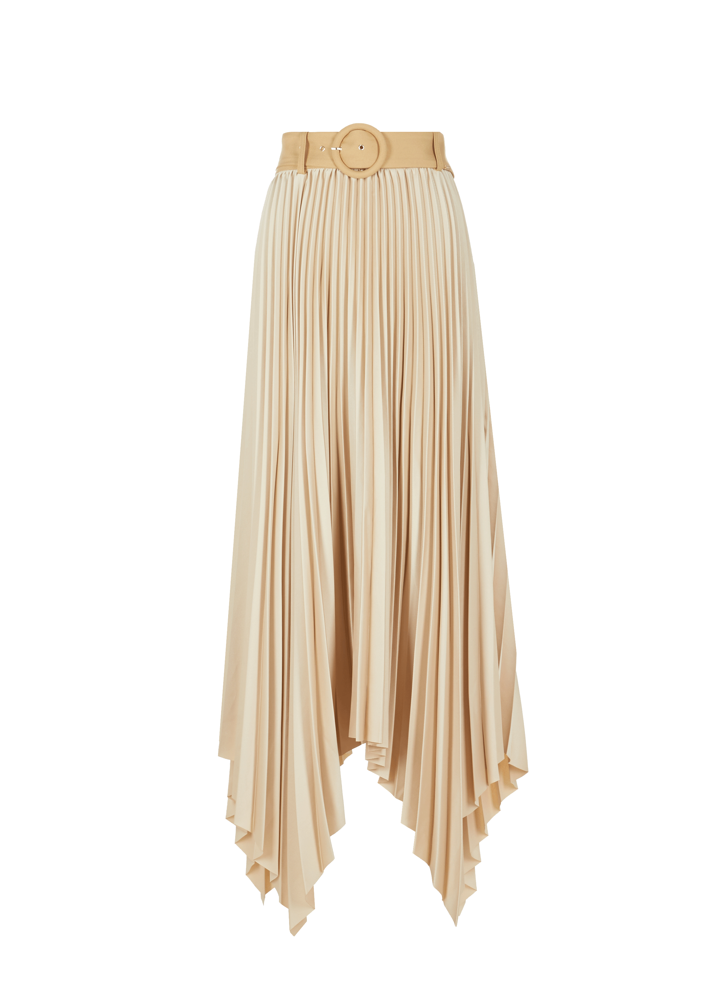 Jupe midi plissée asymétrique