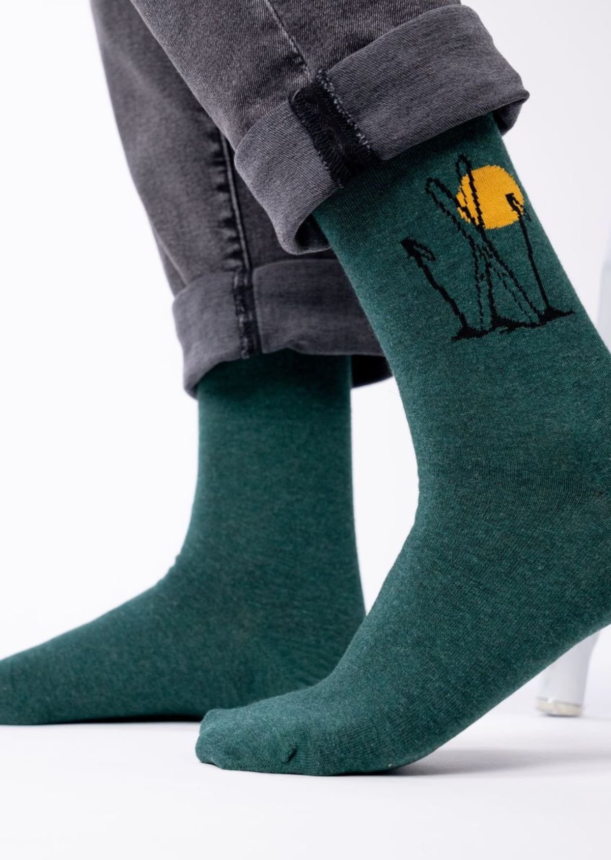 Chaussettes en coton peigné à motifs BILLYBELT Vert