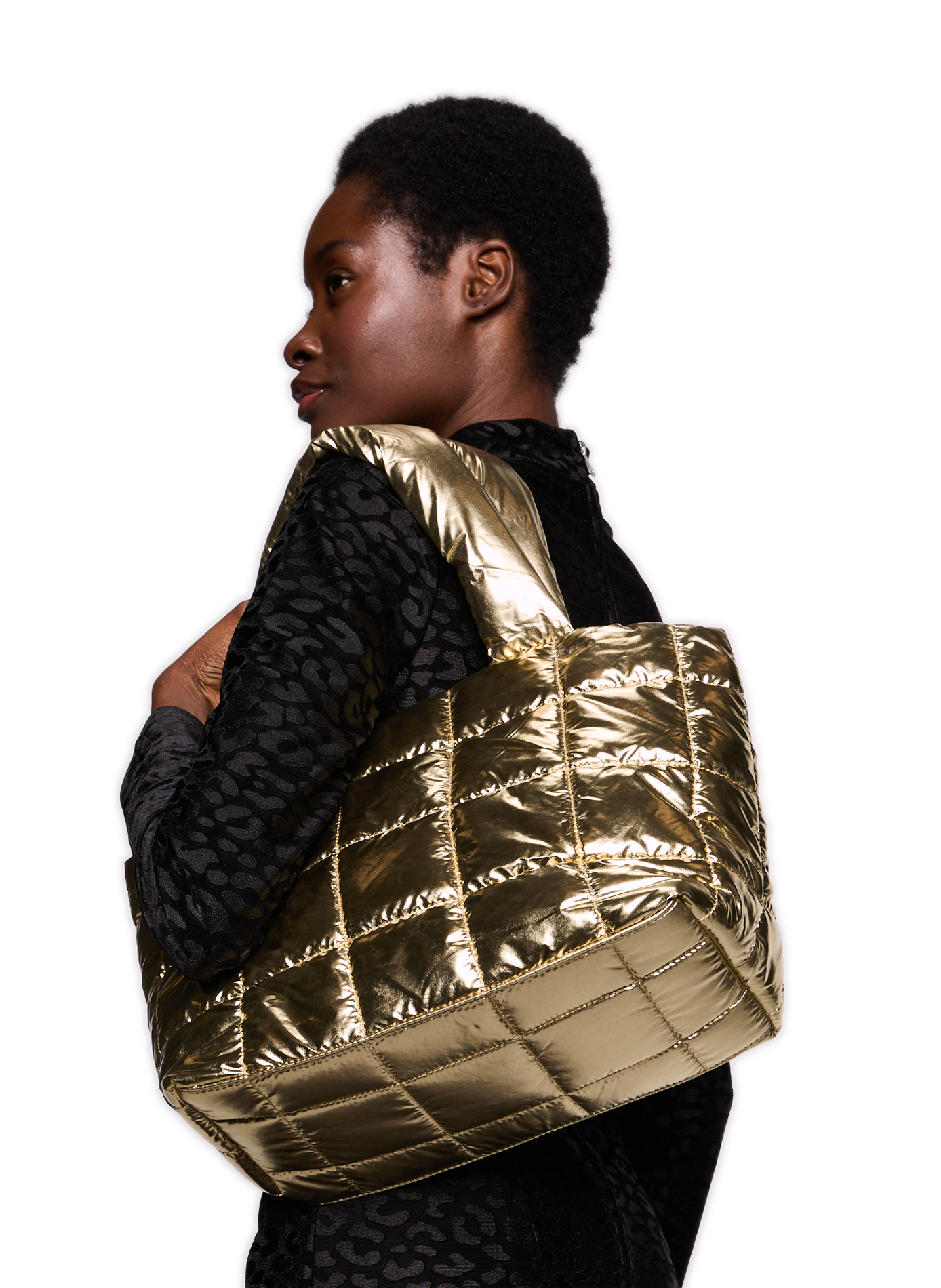 Sac à main matelassé  AU PRINTEMPS PARIS Doré