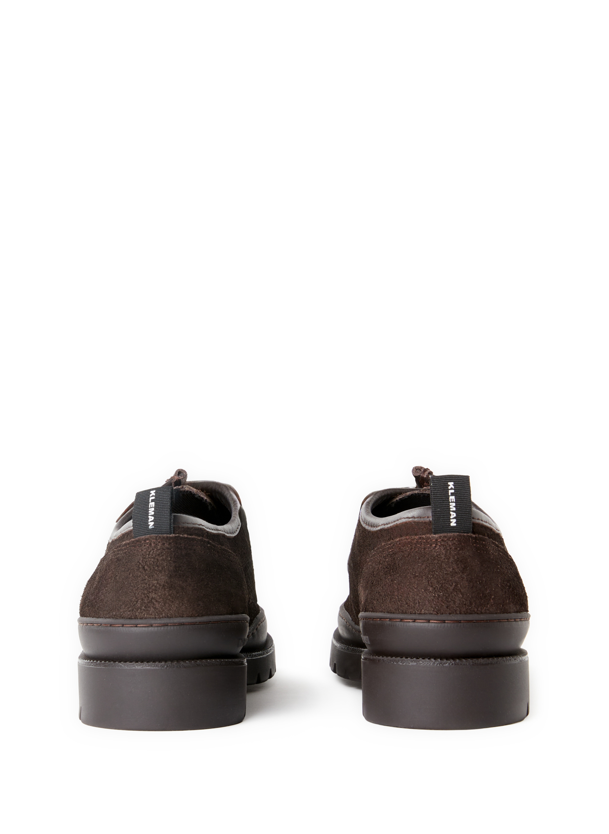 Calfskin leather lace-up loafers KLEMAN Brown