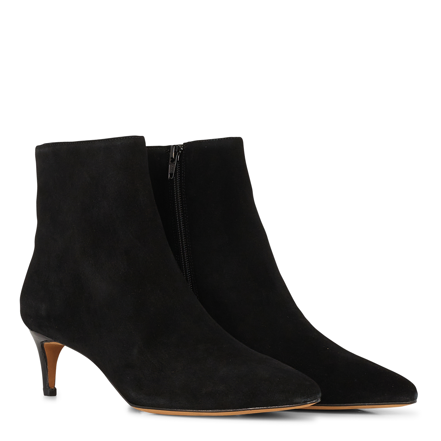 Bottines à bout pointu en cuir mara Noir