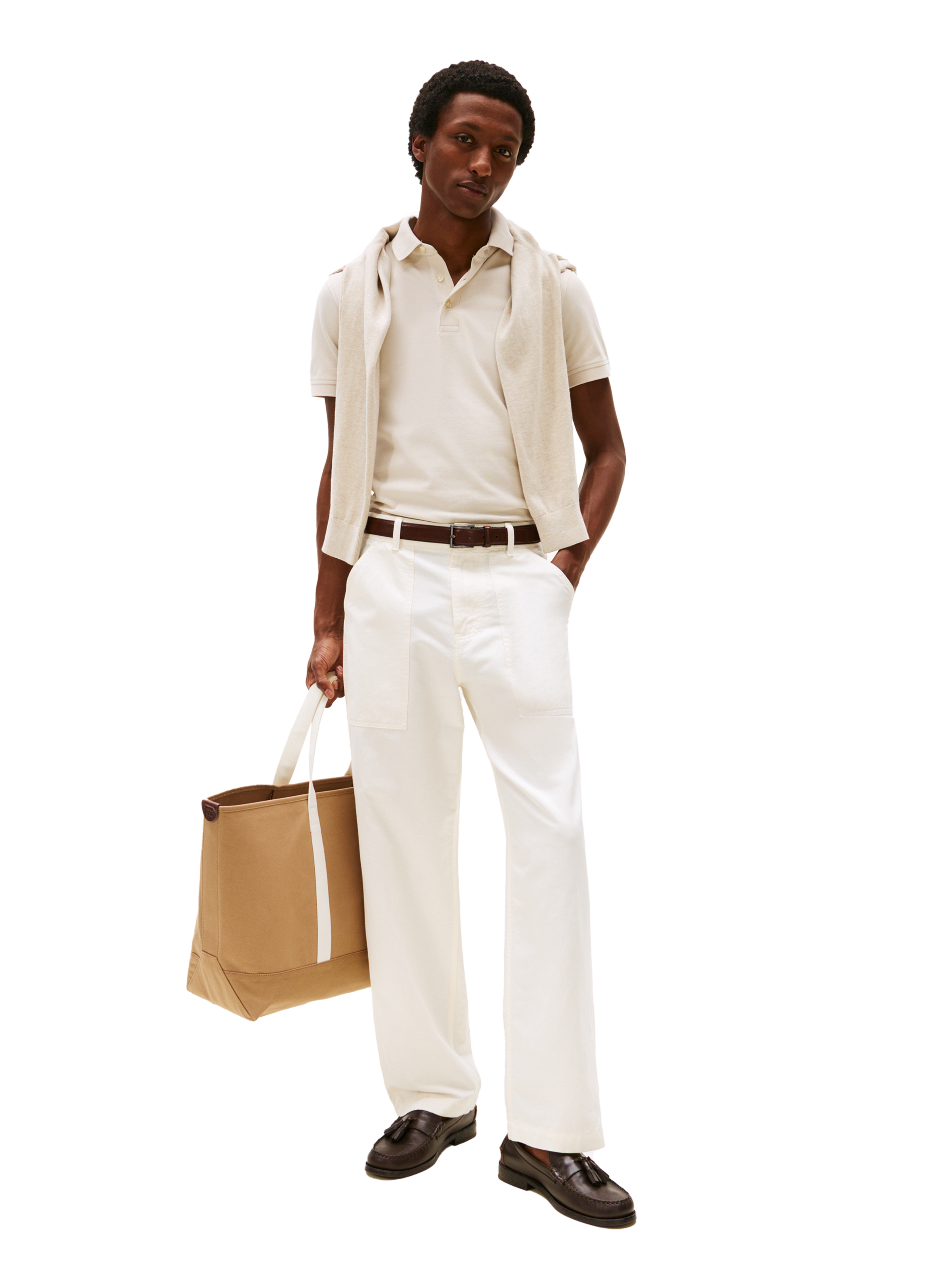 Iconic 1985 cotton piqué polo shirt TOMMY HILFIGER Beige